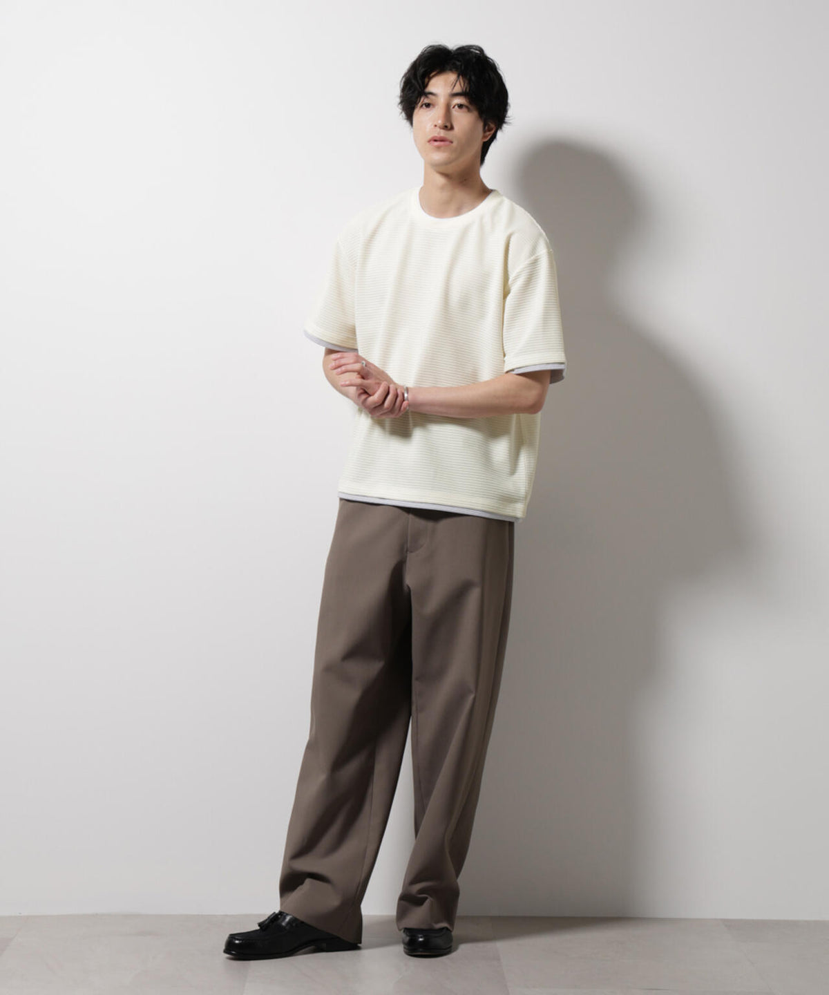 ガーターフェイクレイヤードTシャツ 半袖 6725124236