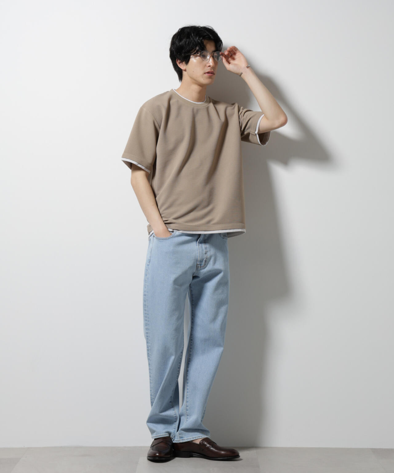 ガーターフェイクレイヤードTシャツ 半袖 6725124236