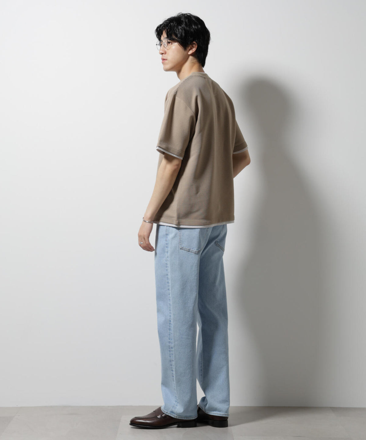 ガーターフェイクレイヤードTシャツ 半袖 6725124236