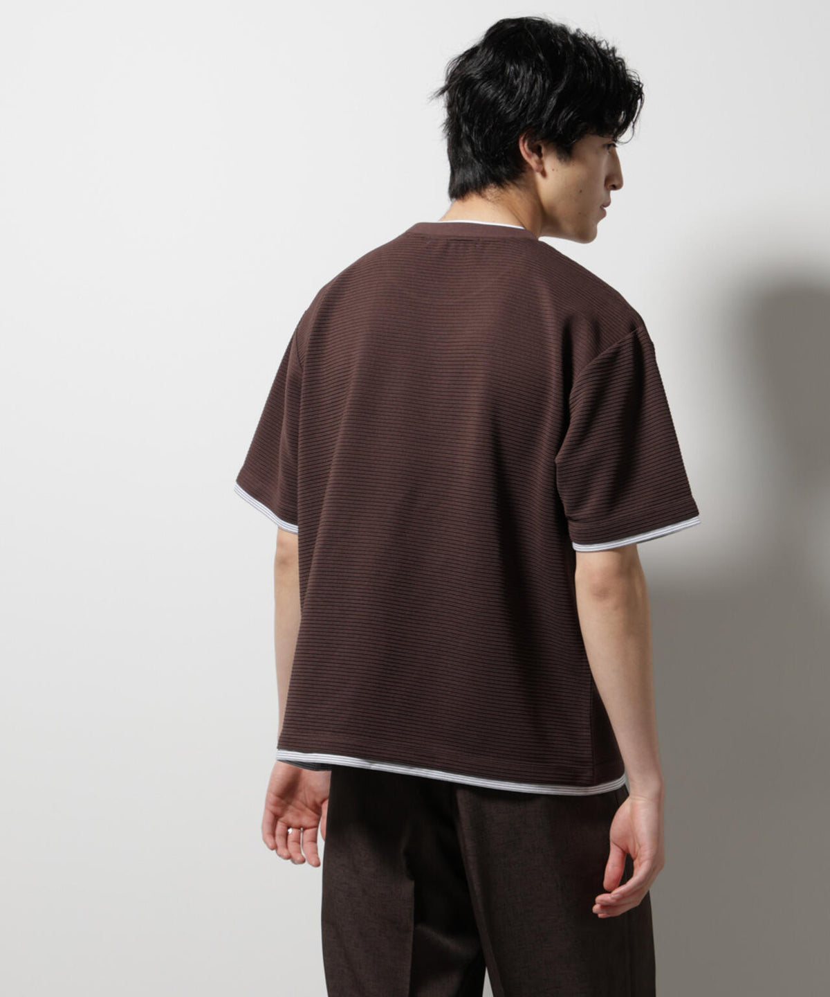 ガーターフェイクレイヤードTシャツ 半袖 6725124236