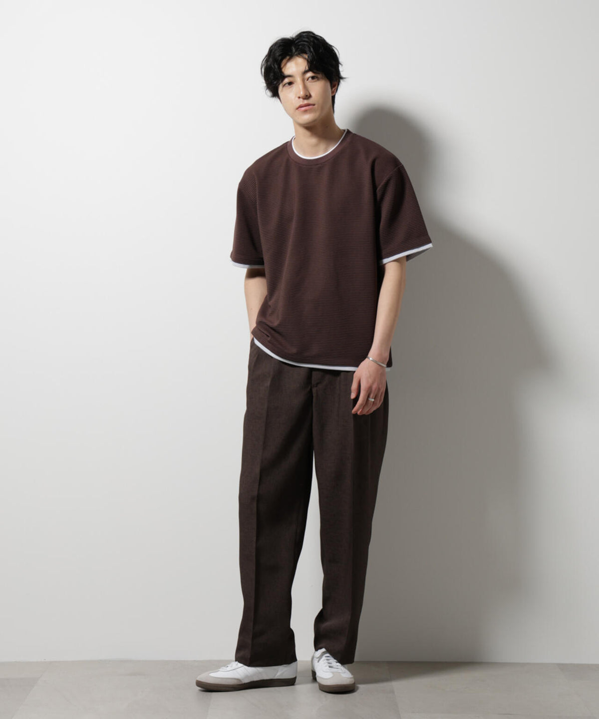 ガーターフェイクレイヤードTシャツ 半袖 6725124236