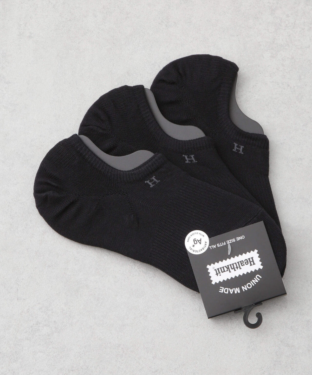 Healthknit/ブラック無地 Ag+ 6725151205