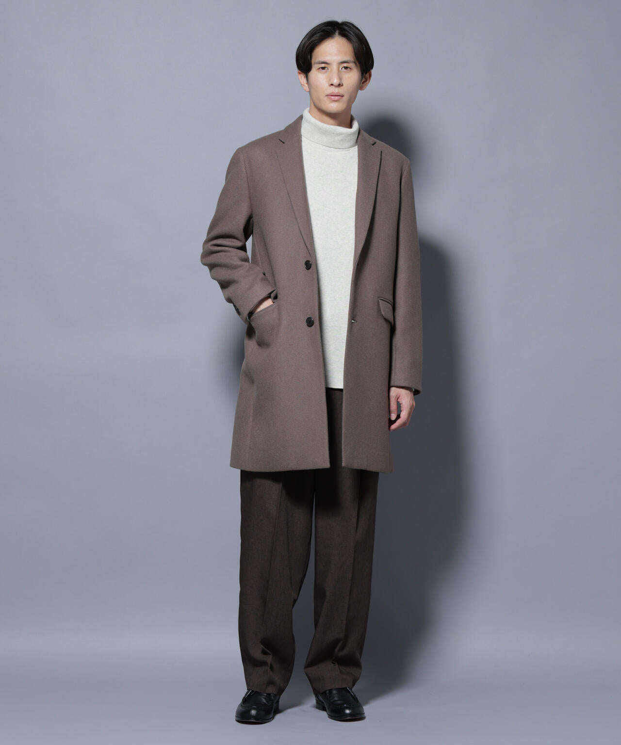 ウール/Nメルトンチェスターコート 6725211206