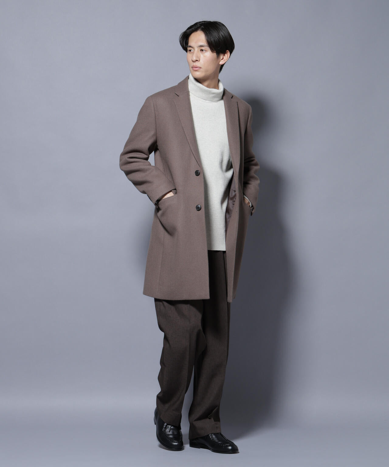 ウール/Nメルトンチェスターコート 6725211206