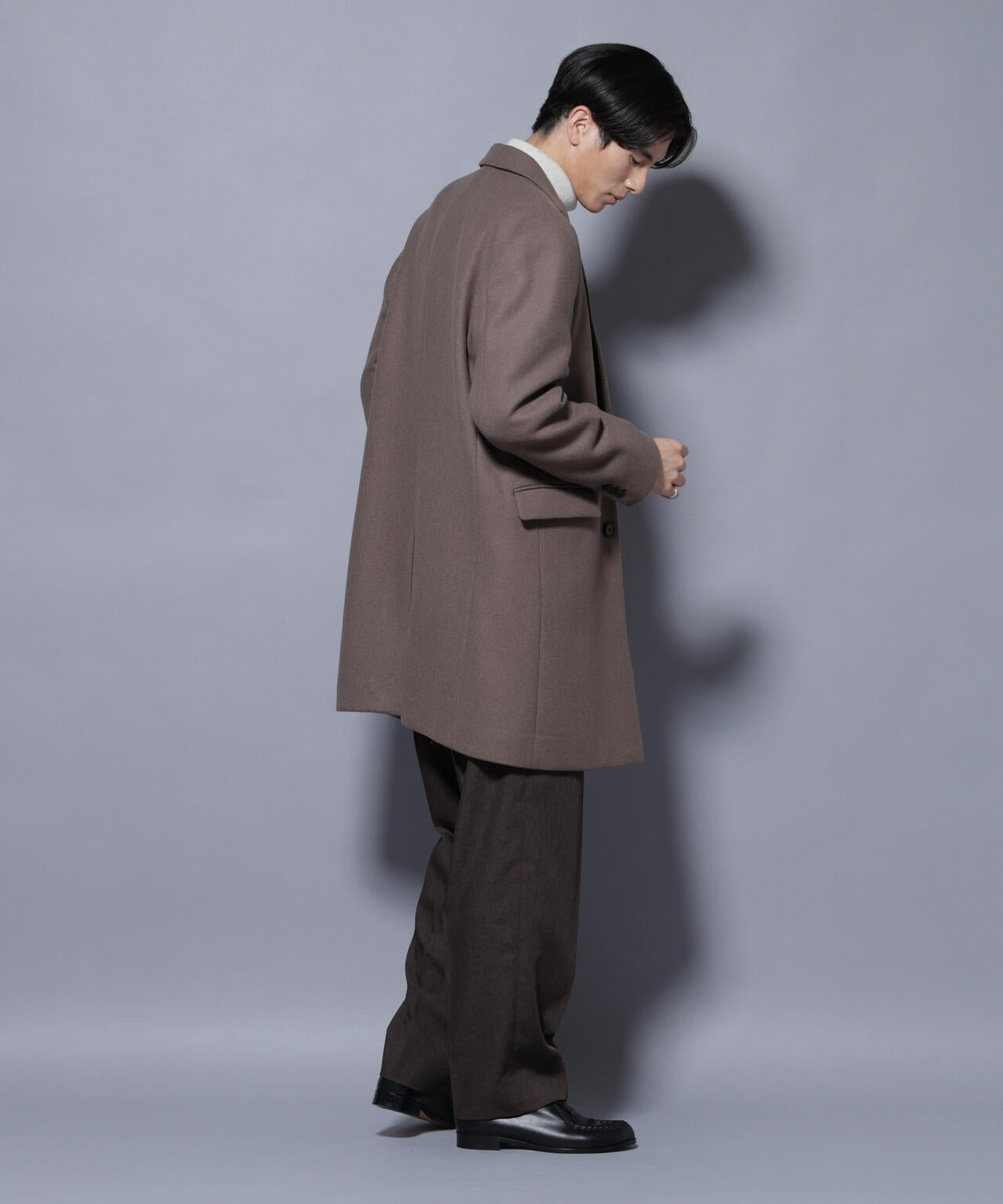 ウール/Nメルトンチェスターコート 6725211206