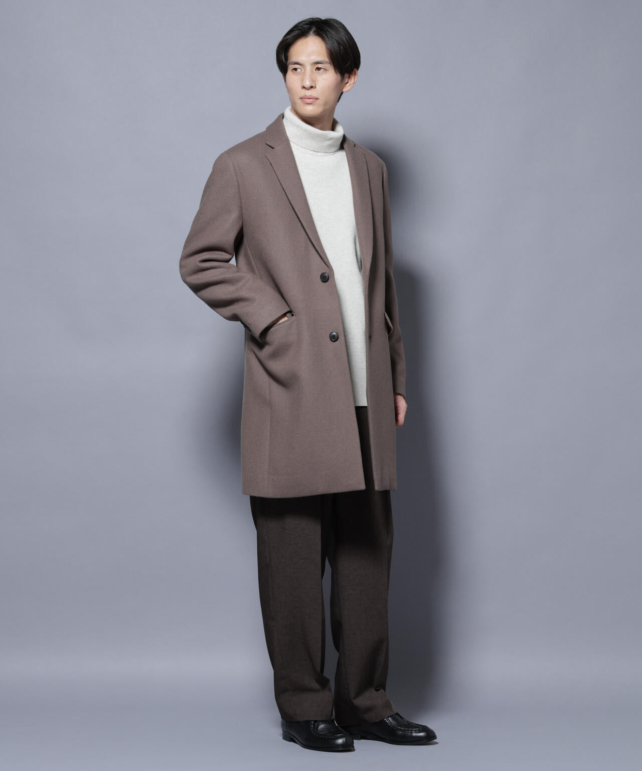 ウール/Nメルトンチェスターコート 6725211206