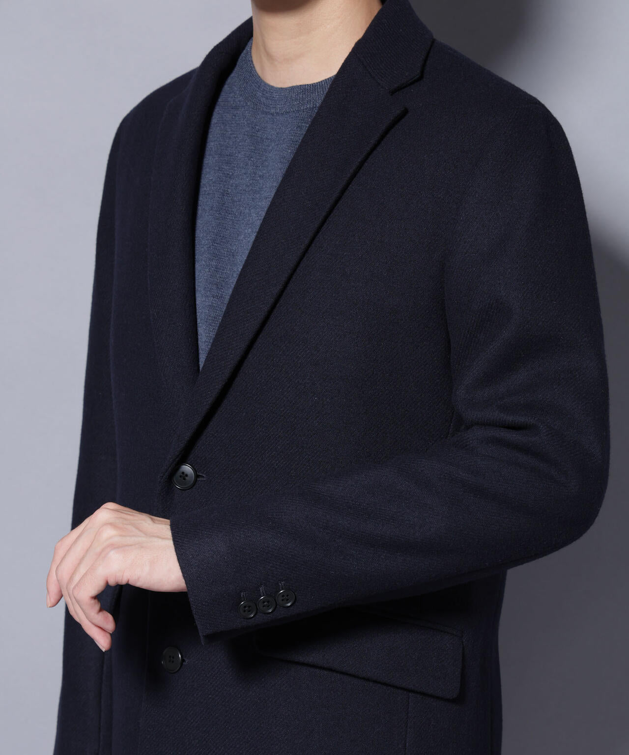 ウール/Nメルトンチェスターコート 6725211206