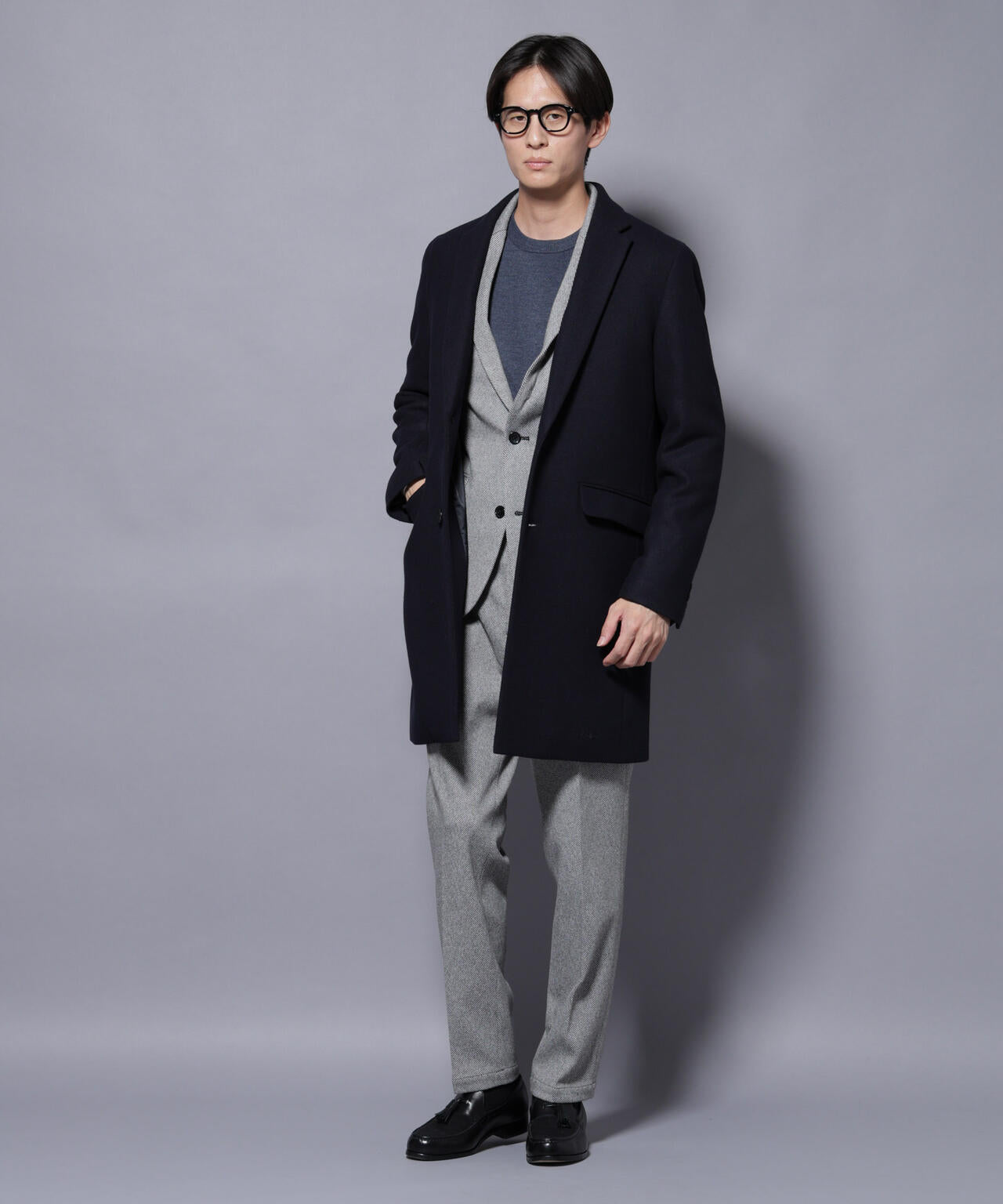 ウール/Nメルトンチェスターコート 6725211206