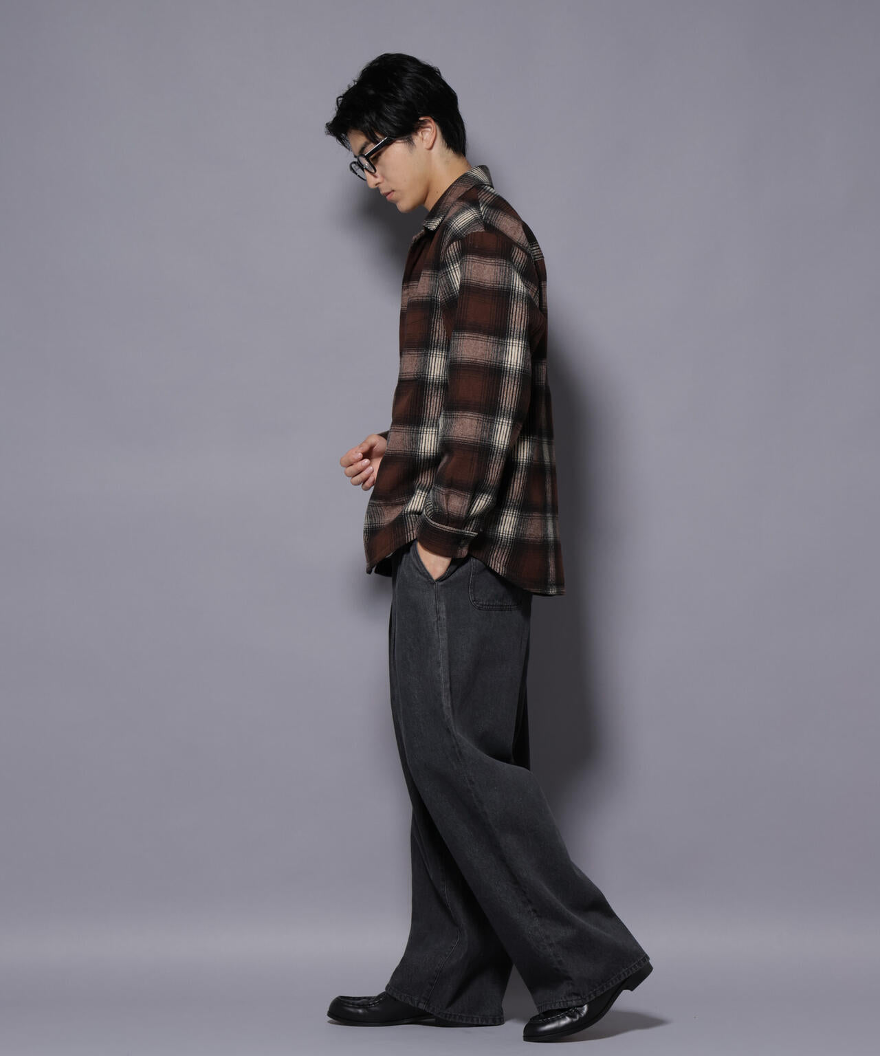 テックメルトンチェックシャツブルゾン 6725212211