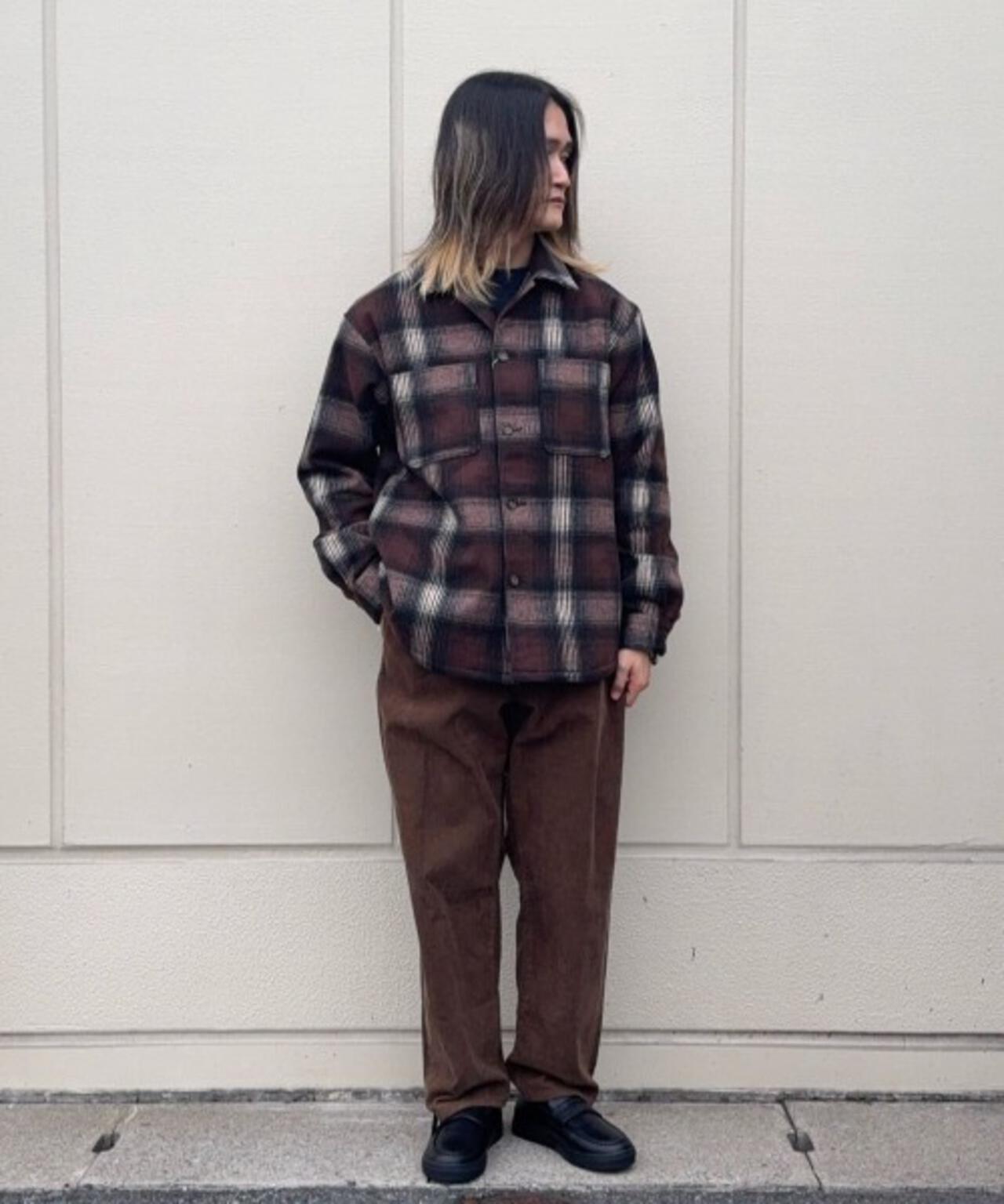 テックメルトンチェックシャツブルゾン 6725212211