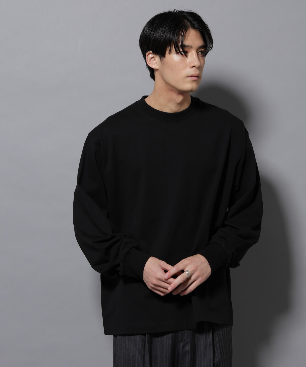 ビックシルエットワンポイントTシャツ 長袖 6725223207