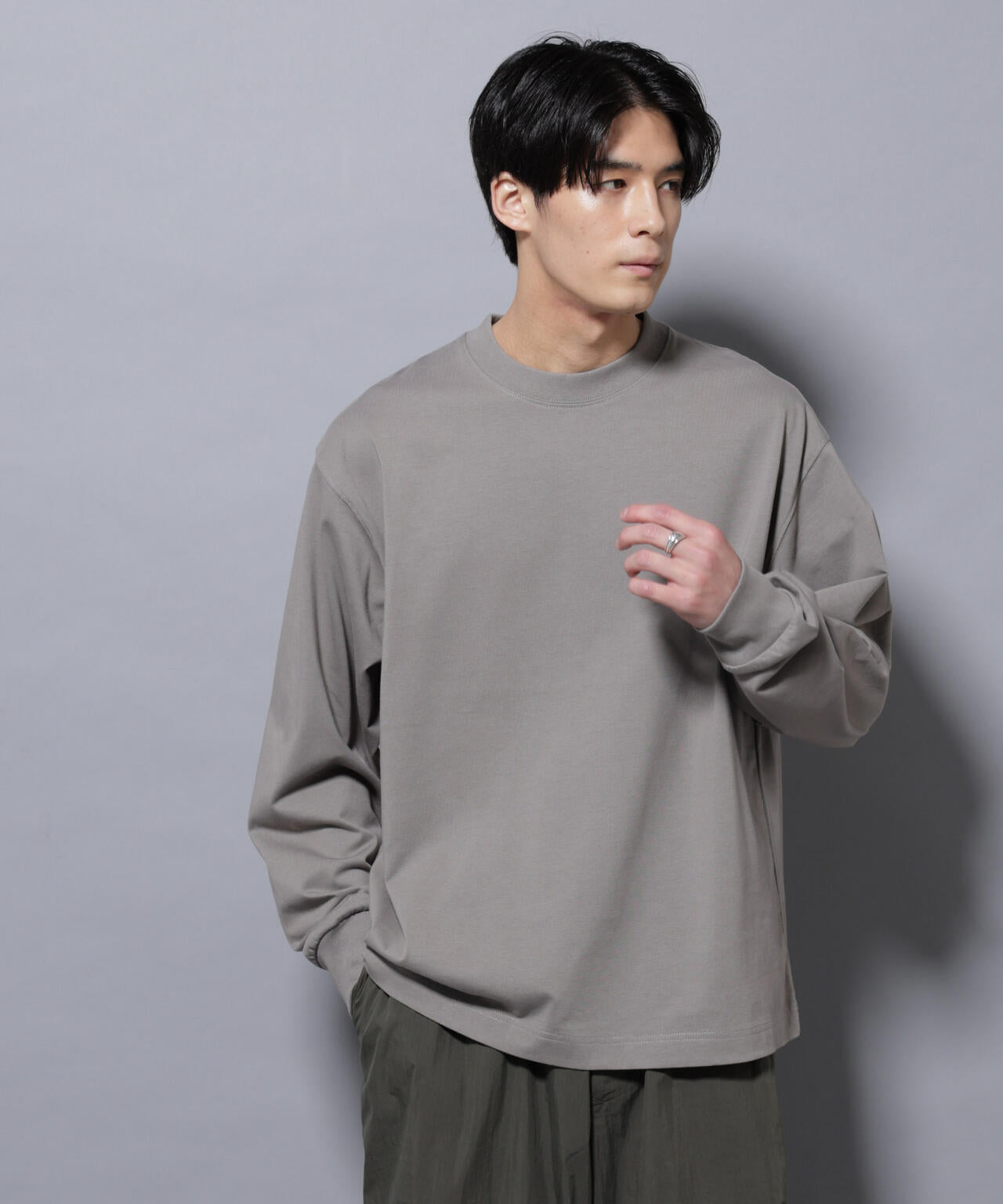 ビックシルエットワンポイントTシャツ 長袖 6725223207