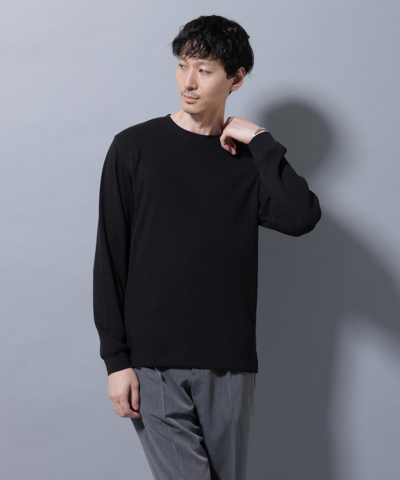アンチスメルワッフルTシャツ 長袖 6725223212