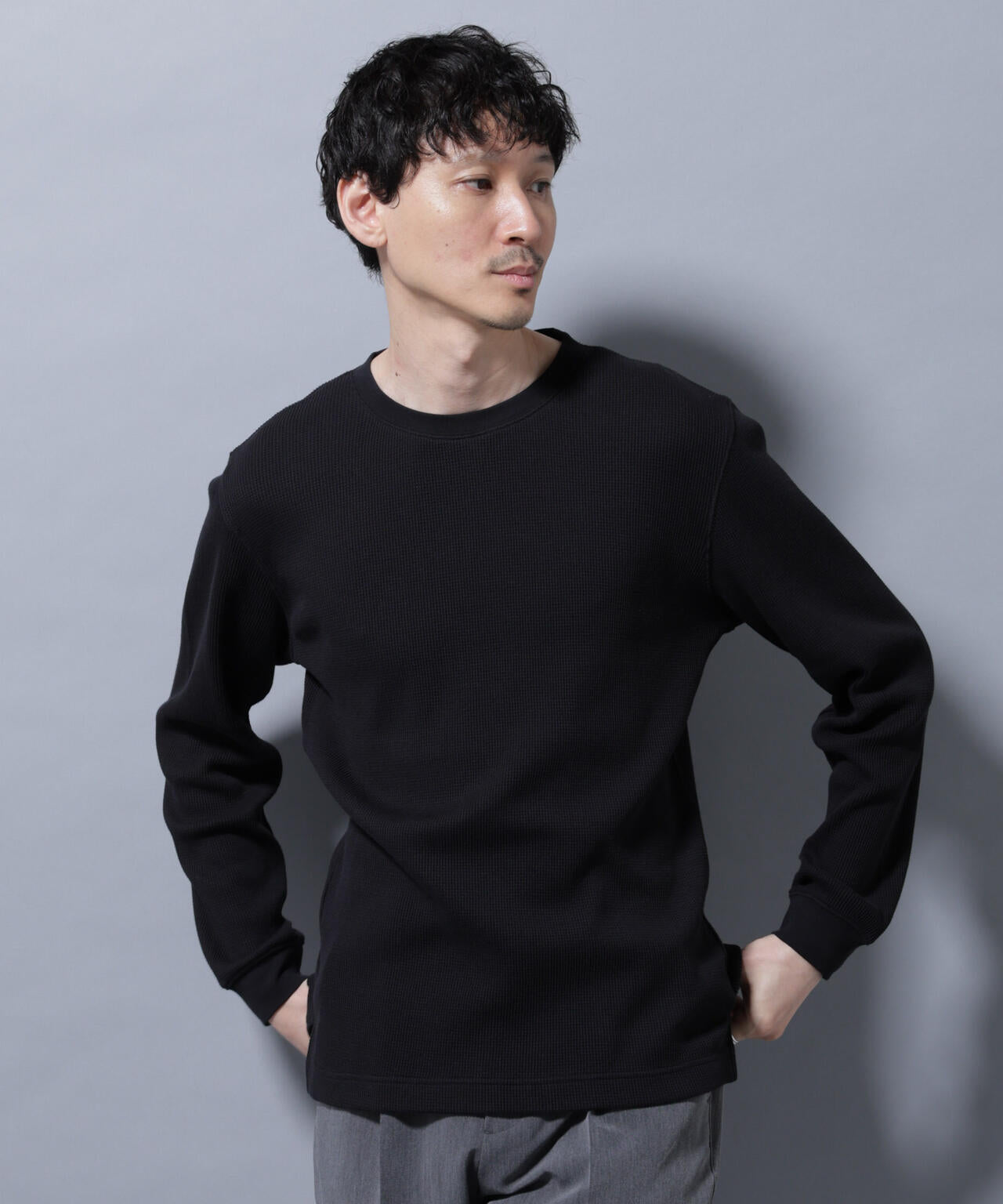 アンチスメルワッフルTシャツ 長袖 6725223212