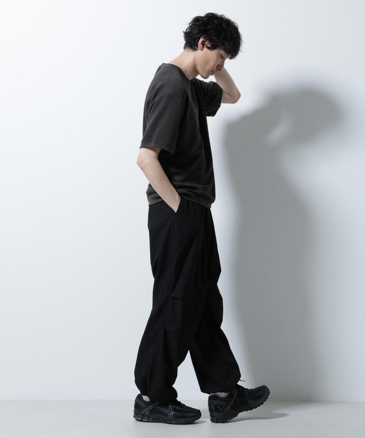 テックワッフルクルーネックTシャツ 半袖 6725224204