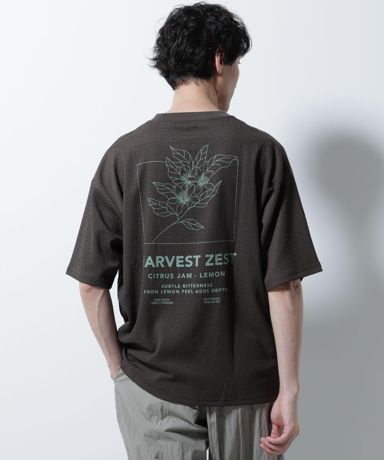 楊柳プリントTシャツ 半袖 6725224207