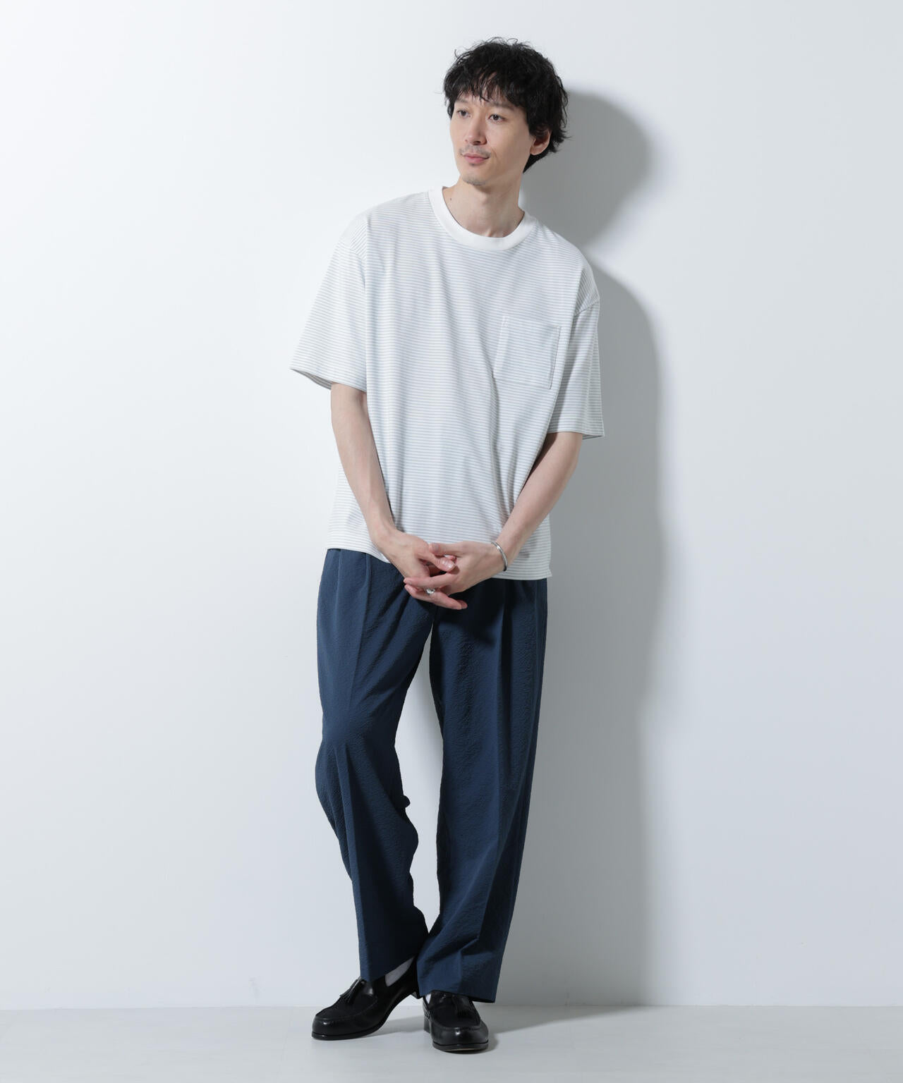 20シルケットボーダーTシャツ 半袖 6725224208