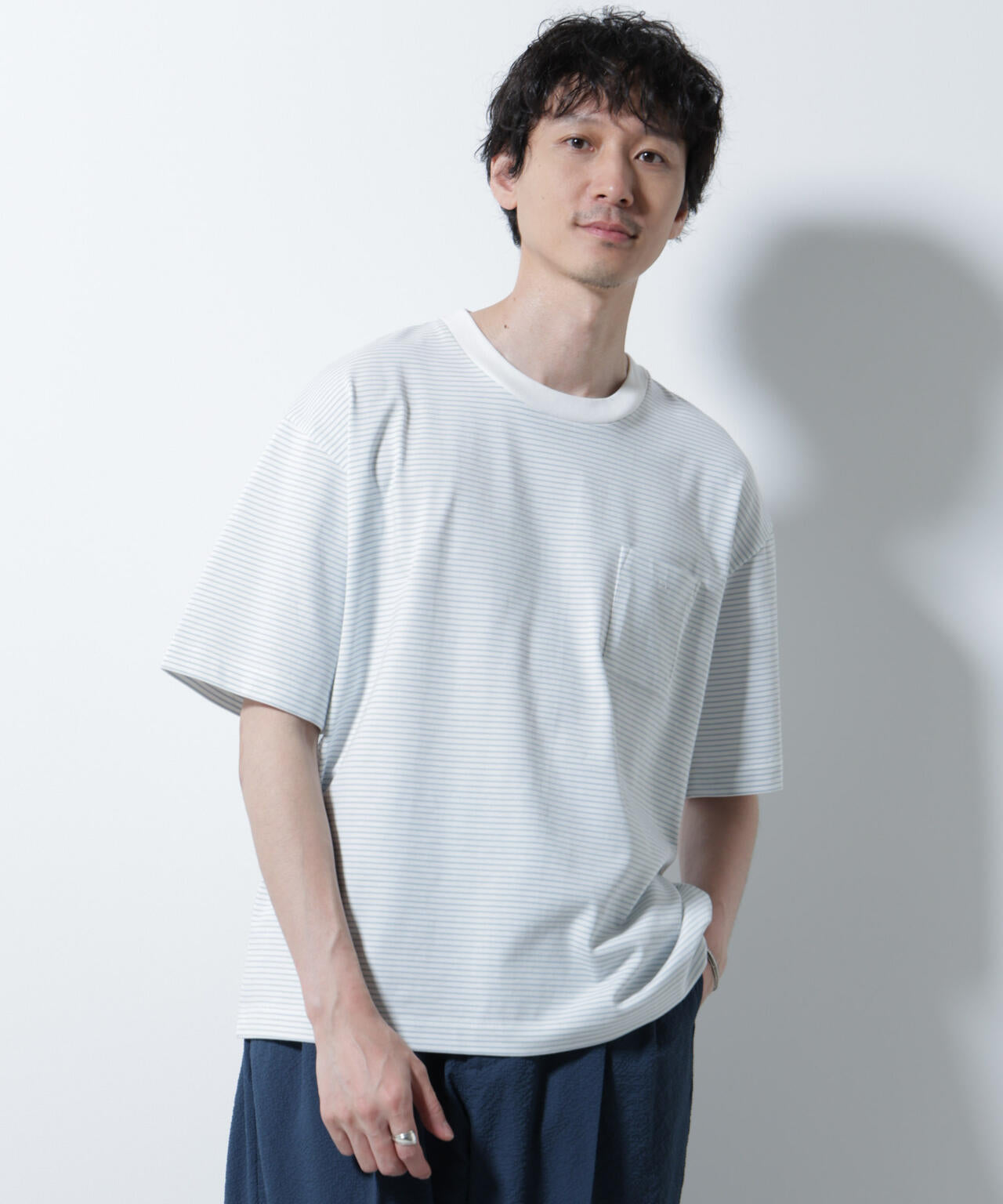 20シルケットボーダーTシャツ 半袖 6725224208