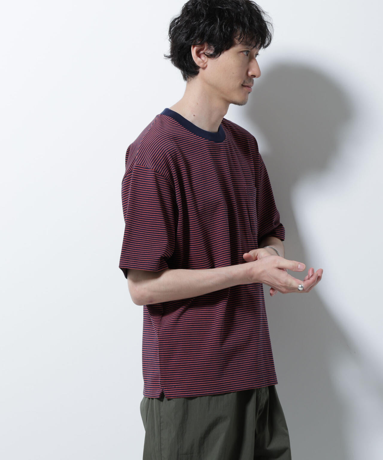 20シルケットボーダーTシャツ 半袖 6725224208