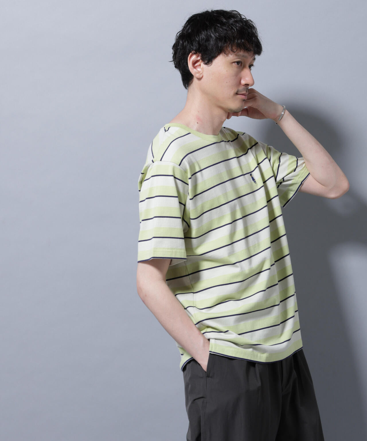 ナノベアボーダーTシャツ 半袖 6725224209