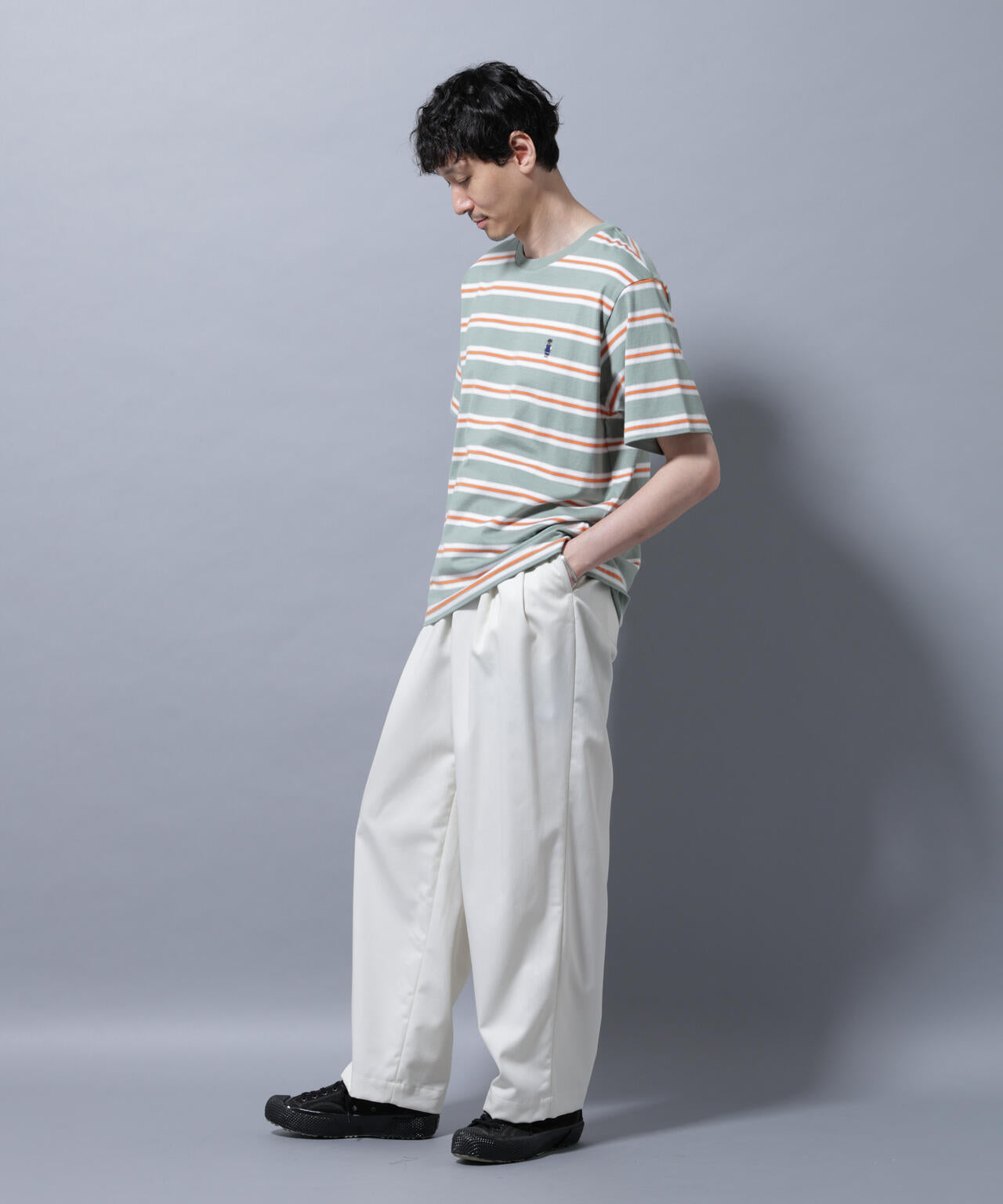 ナノベアボーダーTシャツ 半袖 6725224209