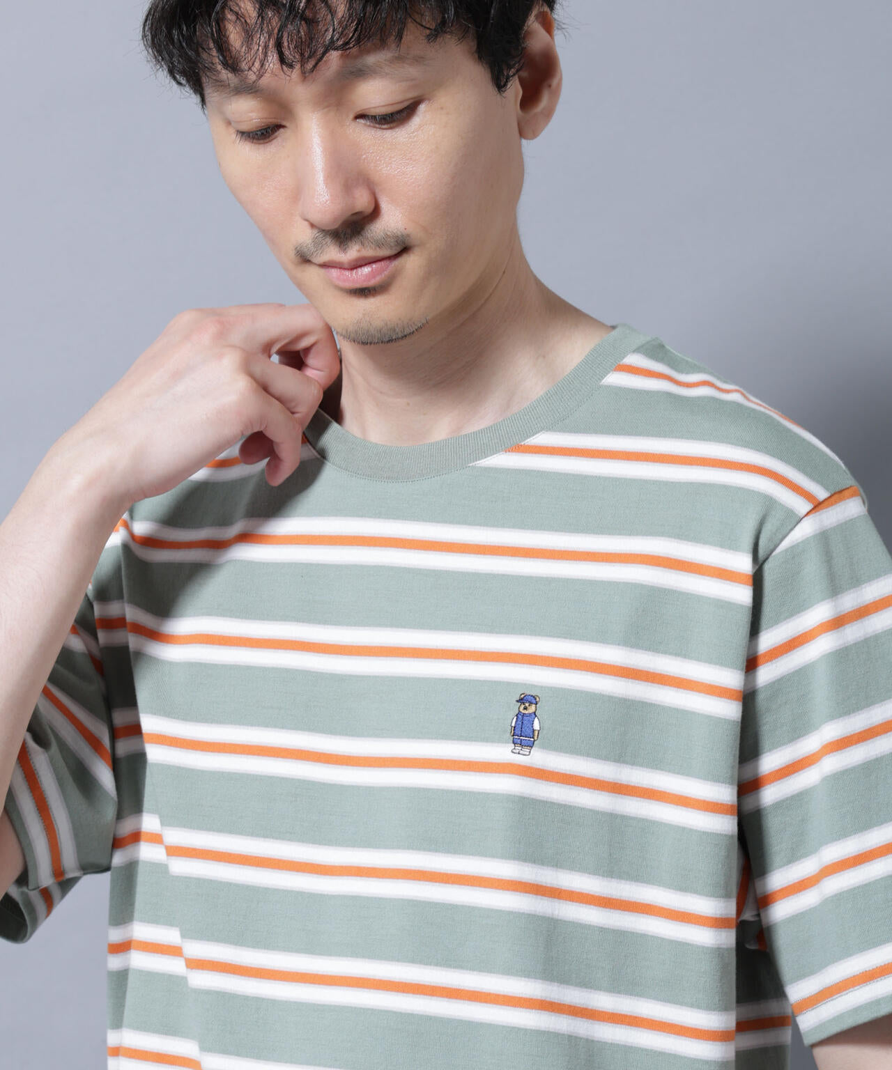 ナノベアボーダーTシャツ 半袖 6725224209