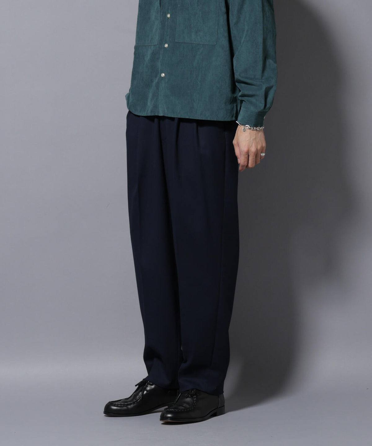 微起毛ワイド2タックテーパードパンツ 6725227212