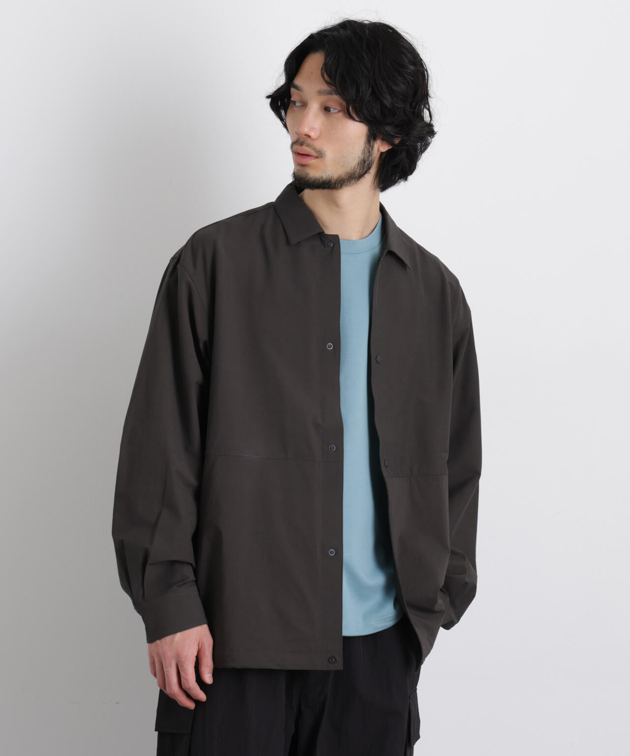 ストレッチワイドシャツブルゾン 6726112210