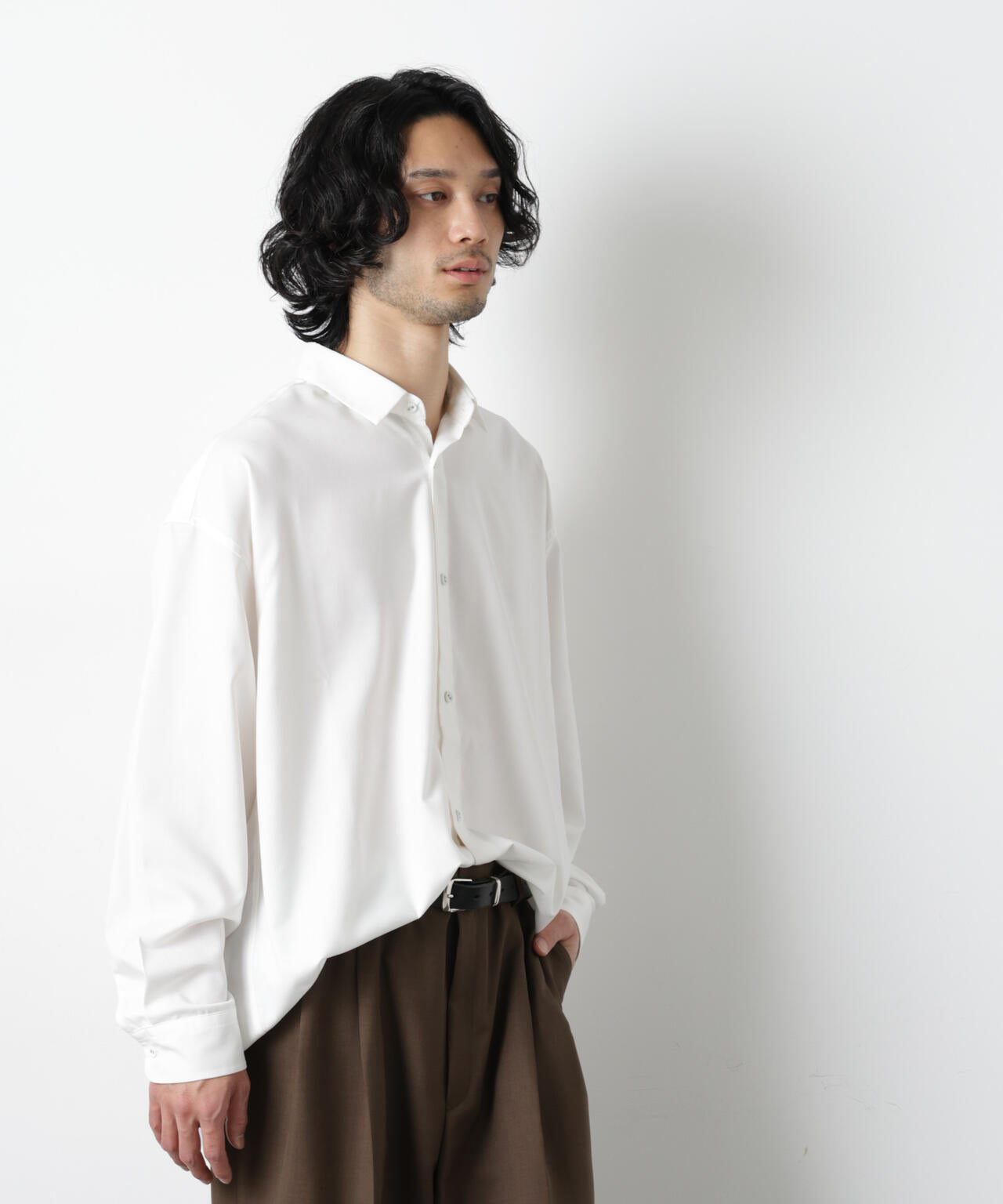 ビッグドレープシャツ 長袖 6726120201