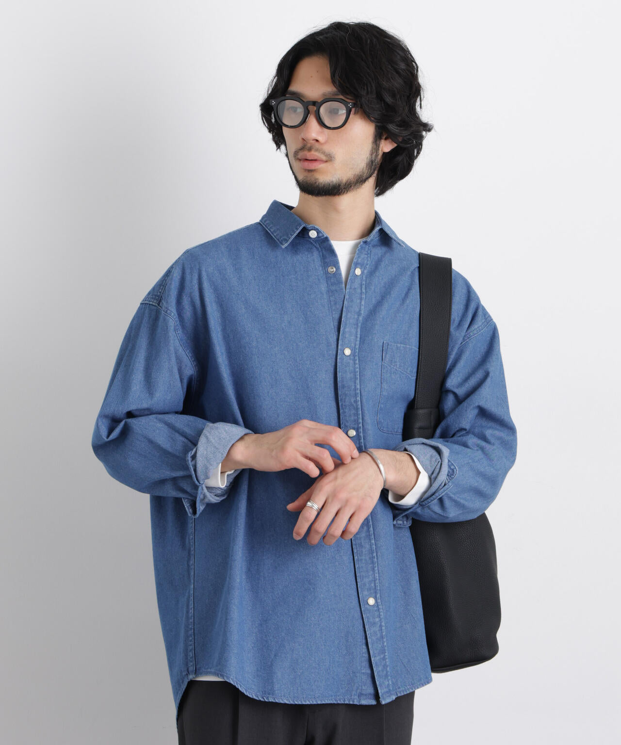 6.5oz リラックスデニムシャツ 長袖 6726120203