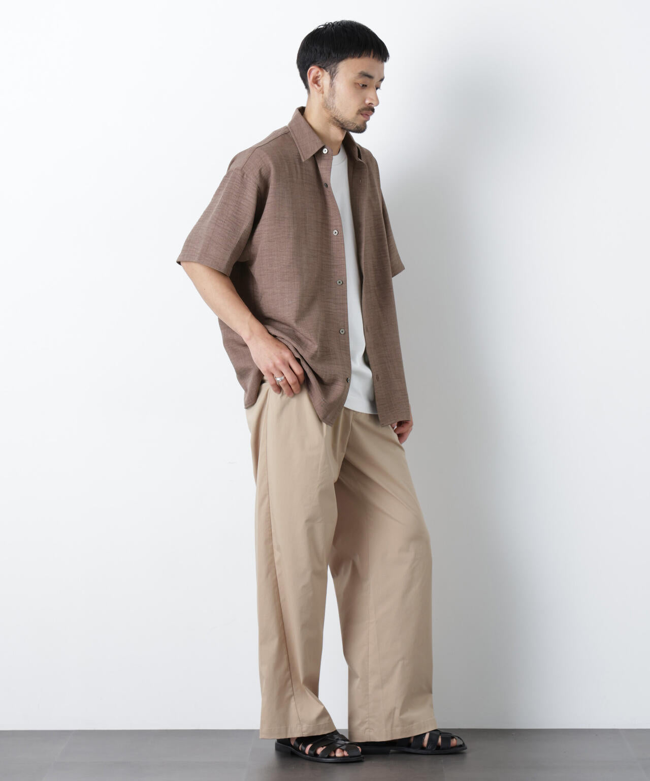 NORMANBROS別注 ワッシャーシャツ半袖 6726121001