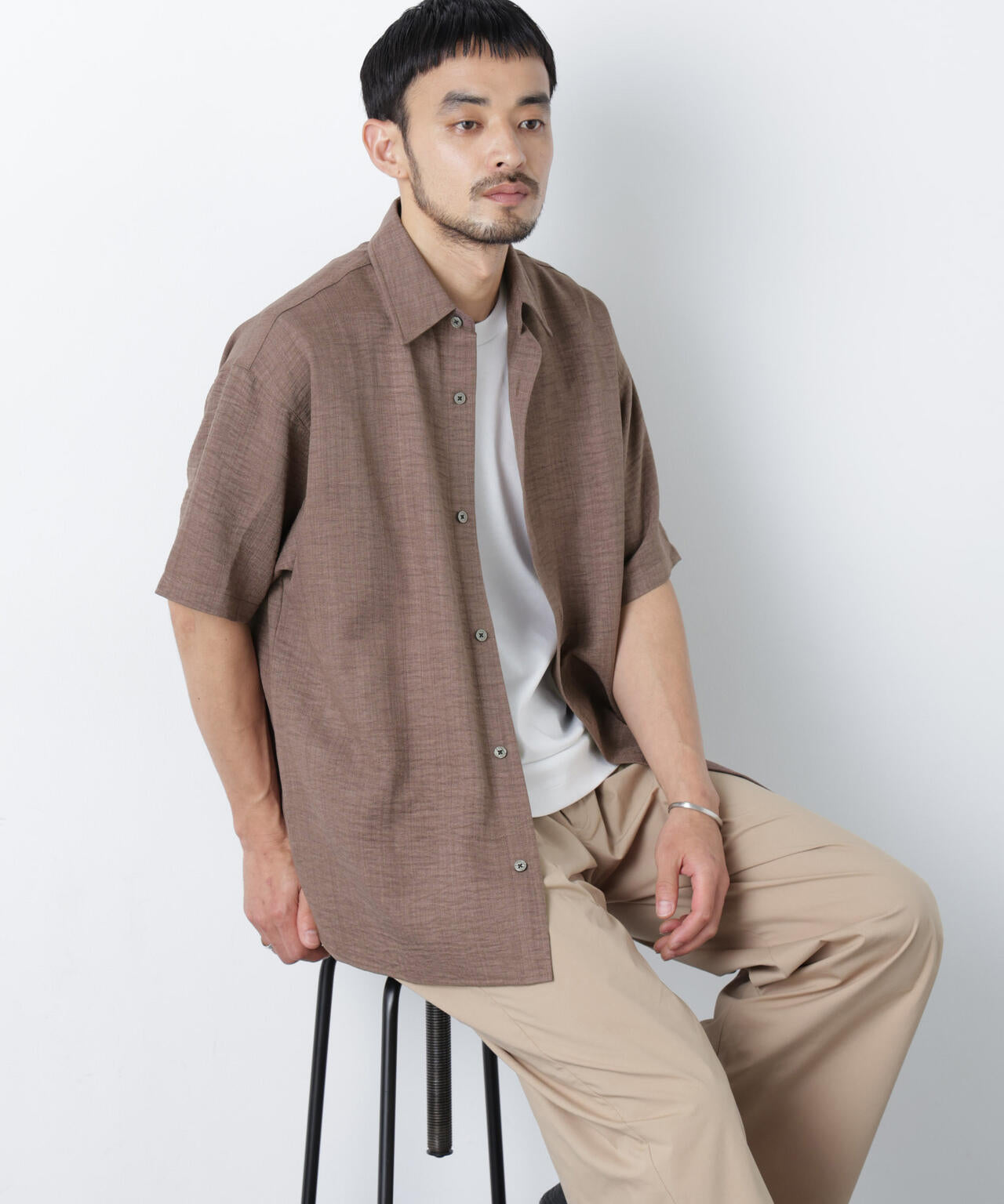 NORMANBROS別注 ワッシャーシャツ半袖 6726121001