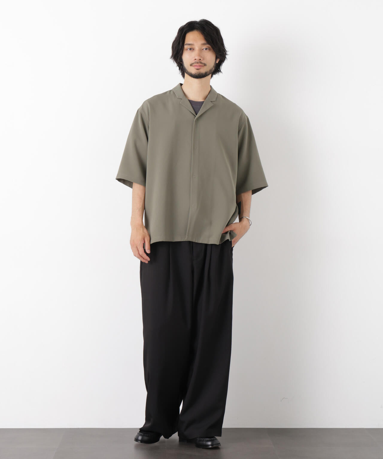 リングドットラペルシャツ 半袖 6726121221