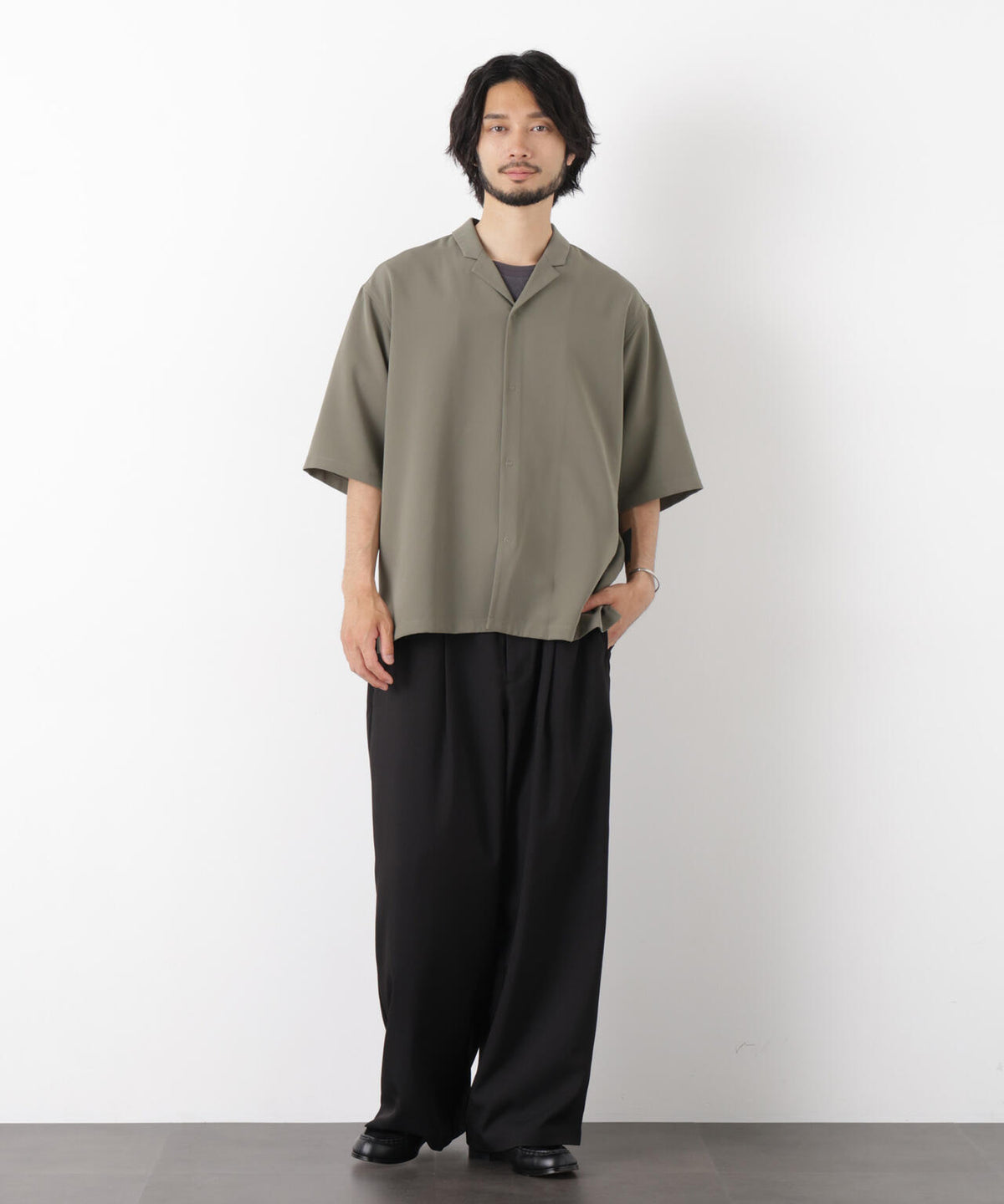 リングドットラペルシャツ 半袖 6726121221