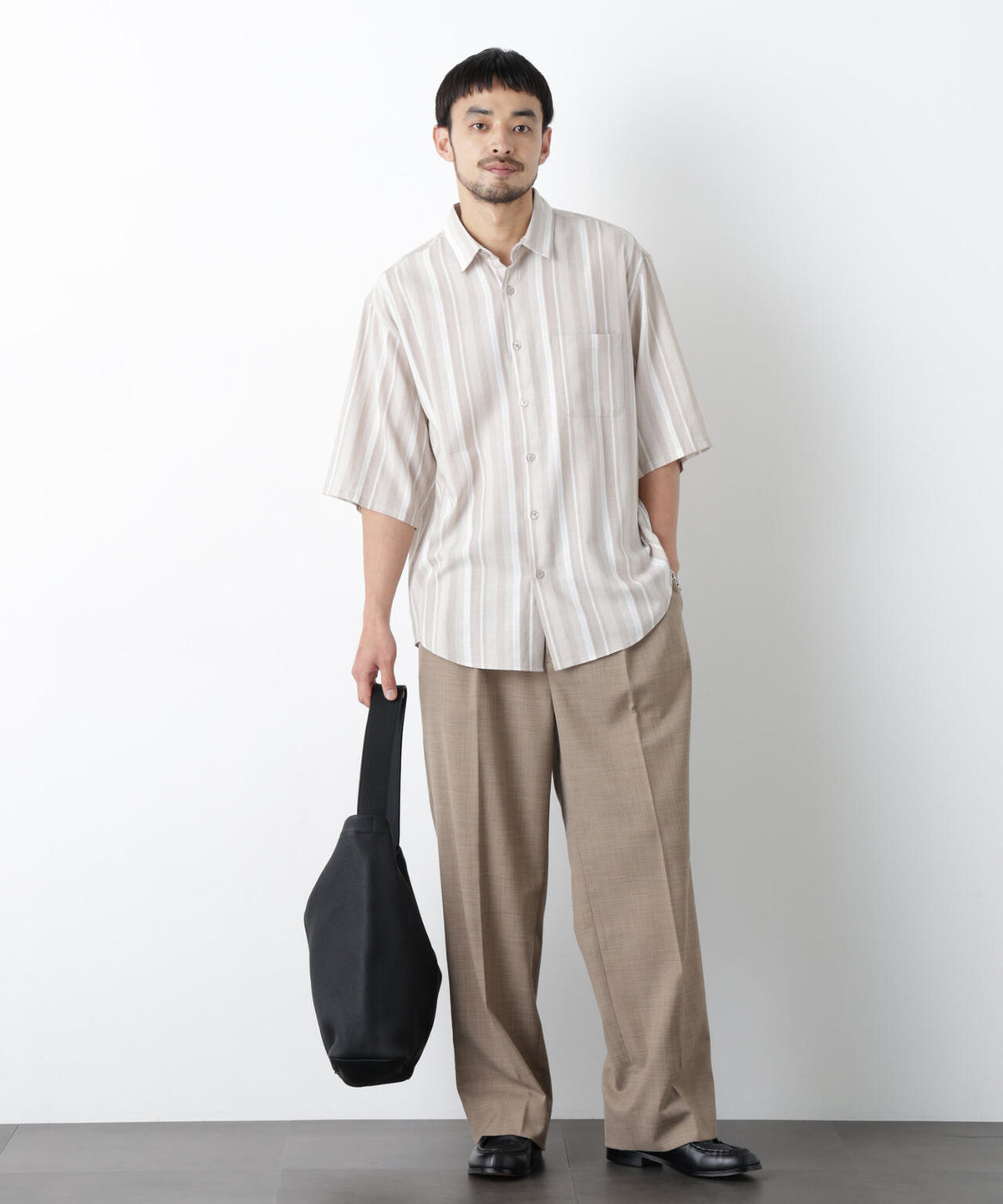 マルチストライプシャツ 半袖 6726121225