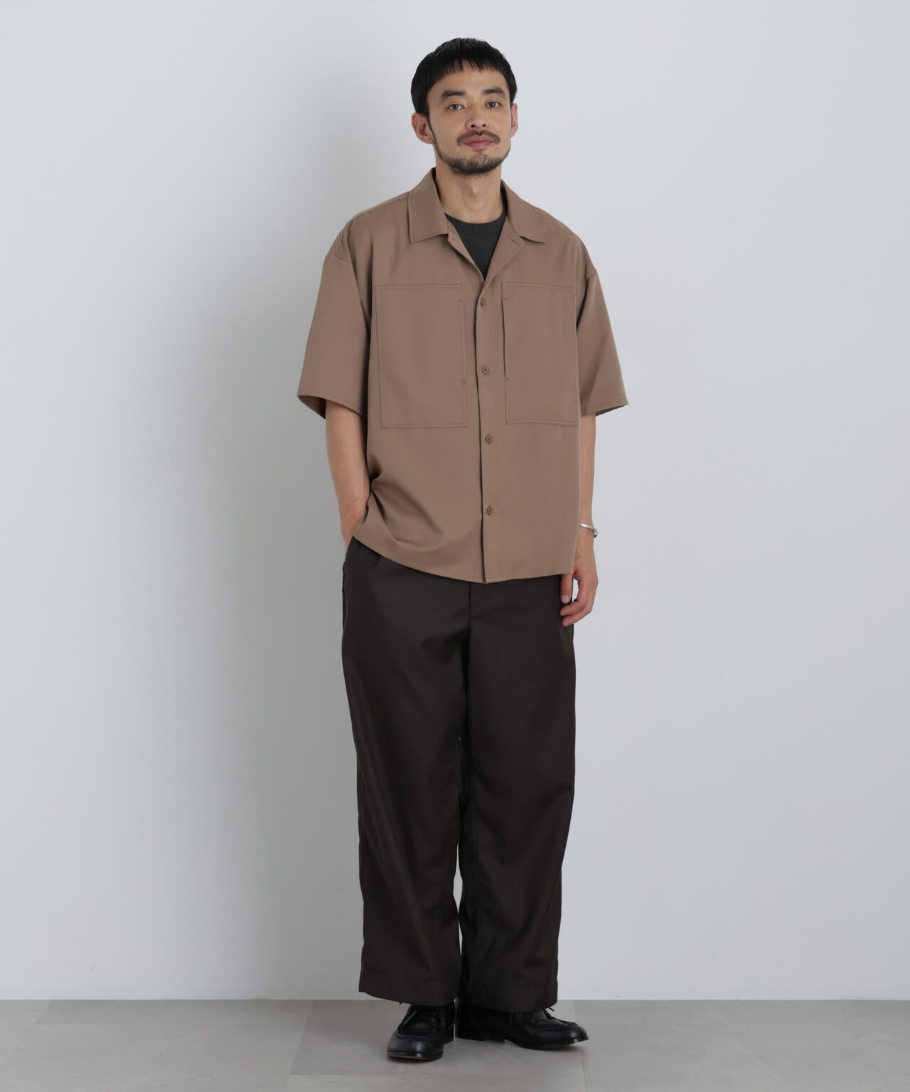 COOLFIBER(R)ドレープツイルシャツ半袖 6726121235