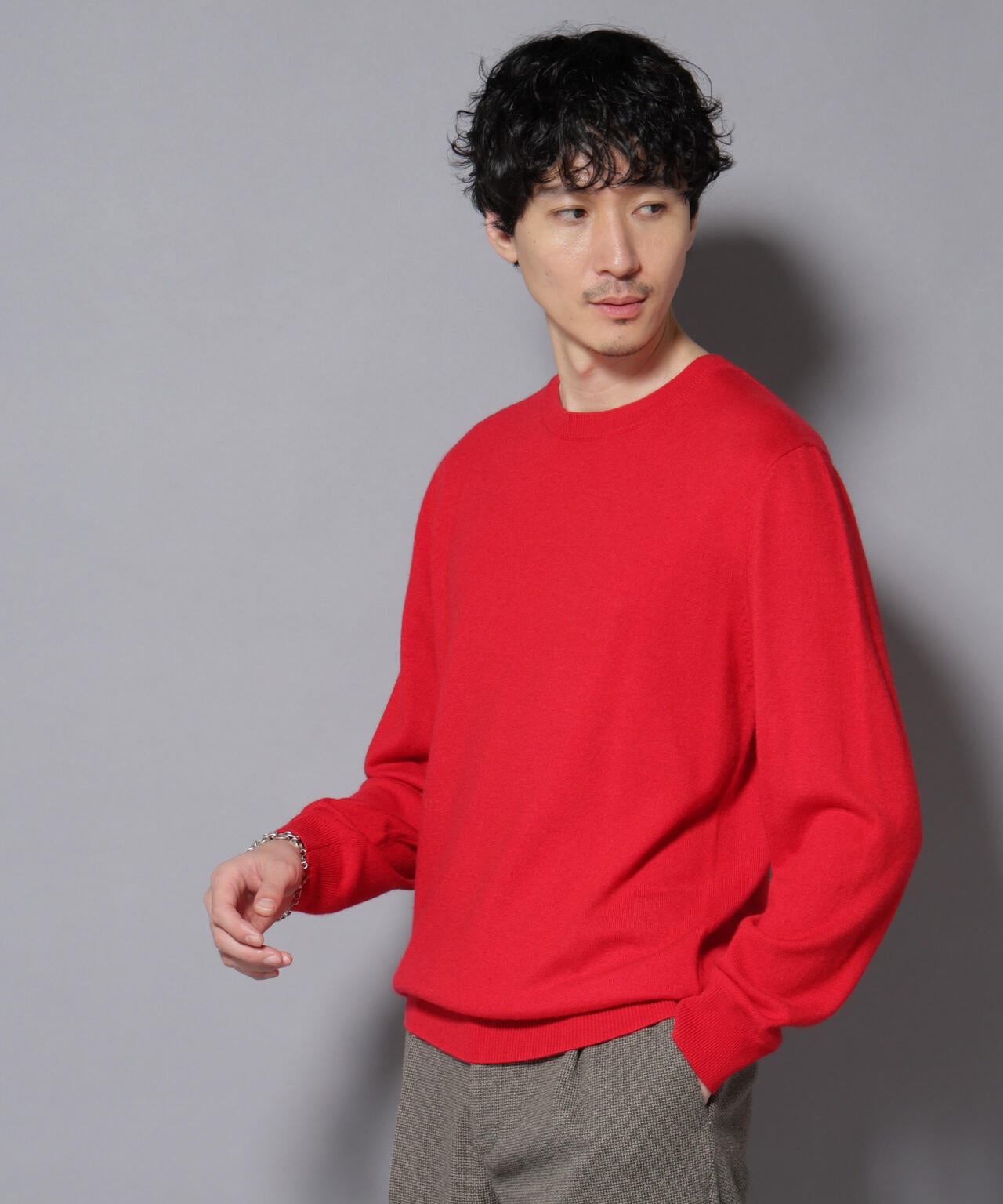 カシミヤミックスクルーネックニット 6726122212