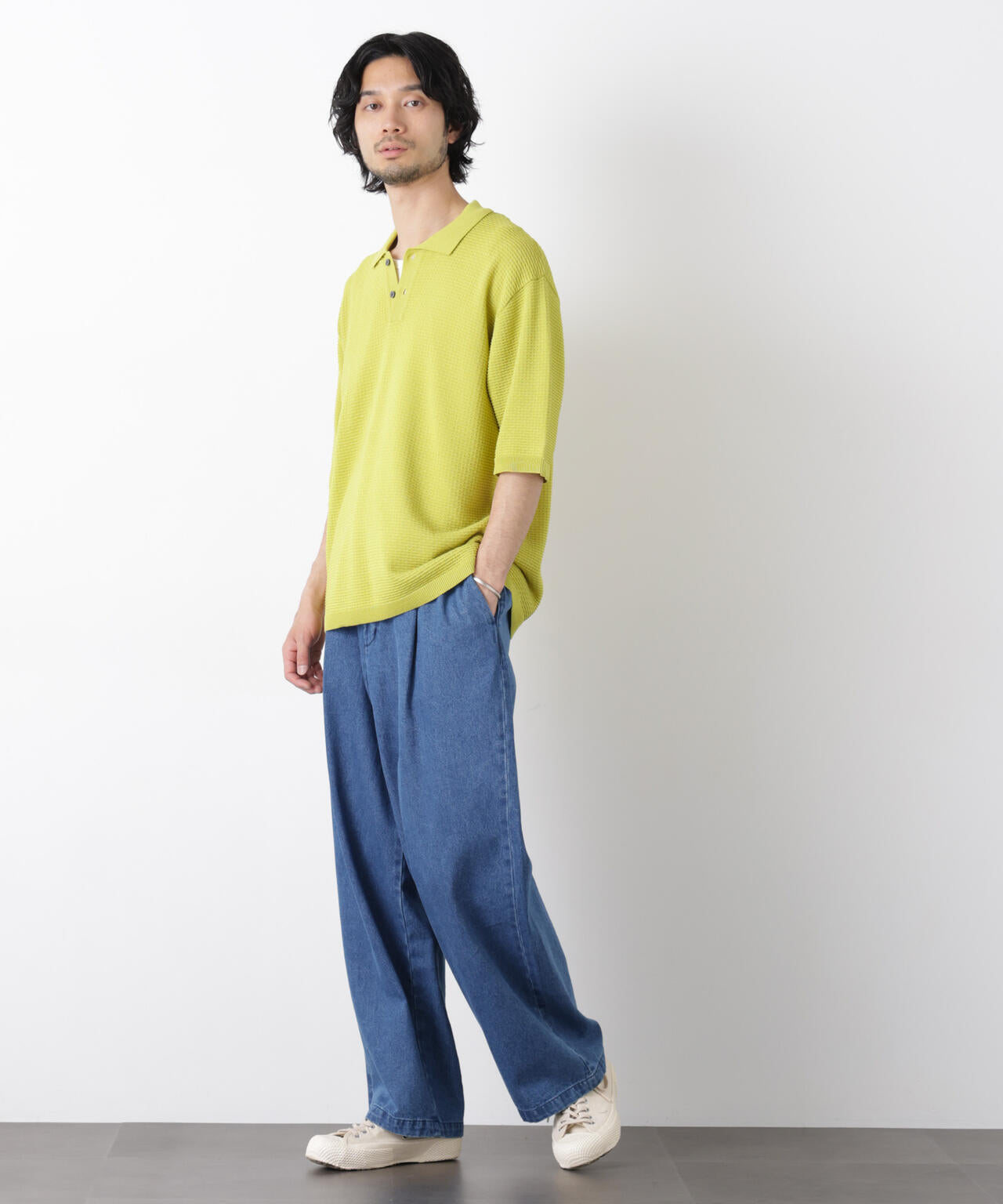 エアリードレープ ニットポロシャツ 半袖 6726122214