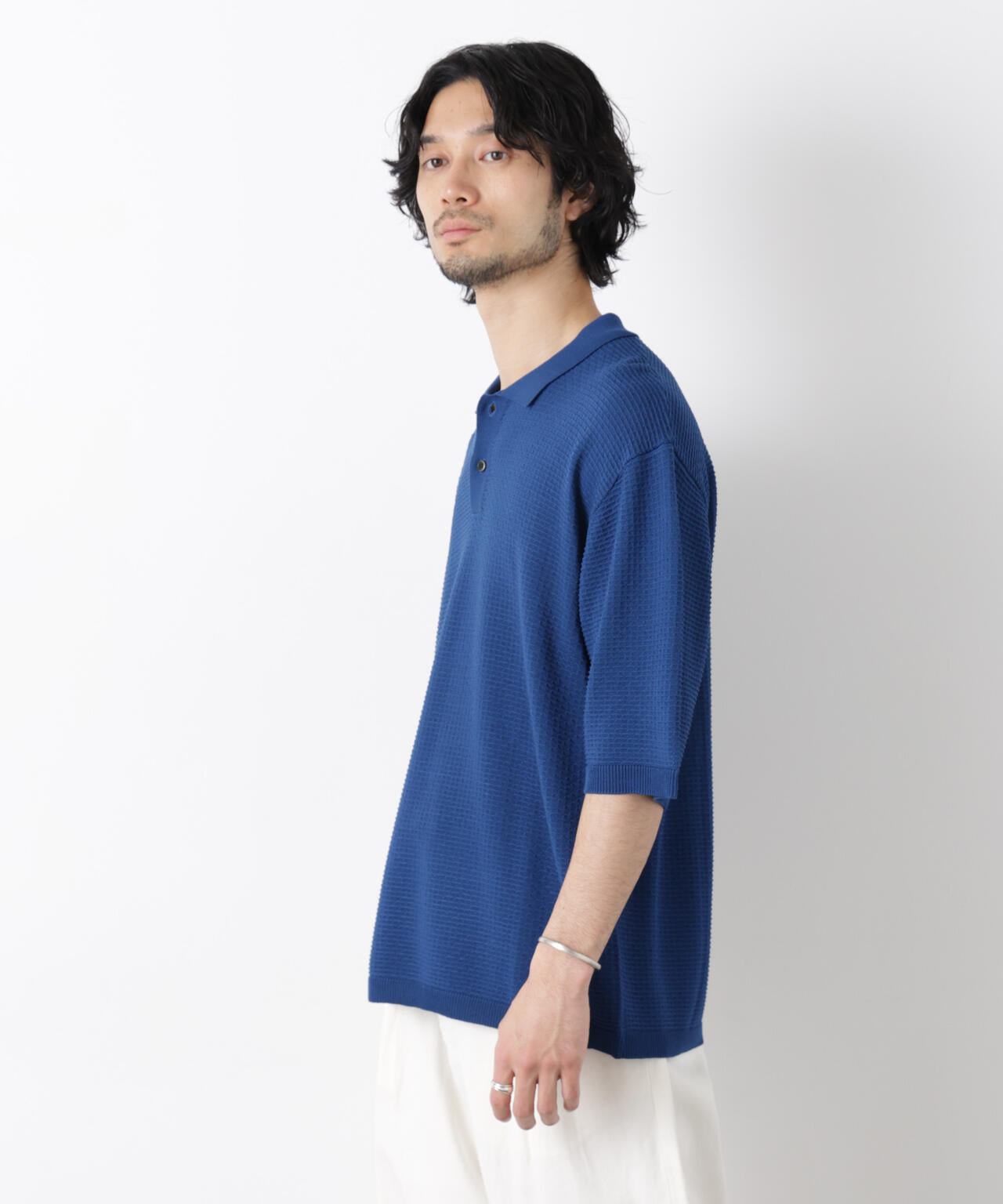 エアリードレープ ニットポロシャツ 半袖 6726122214