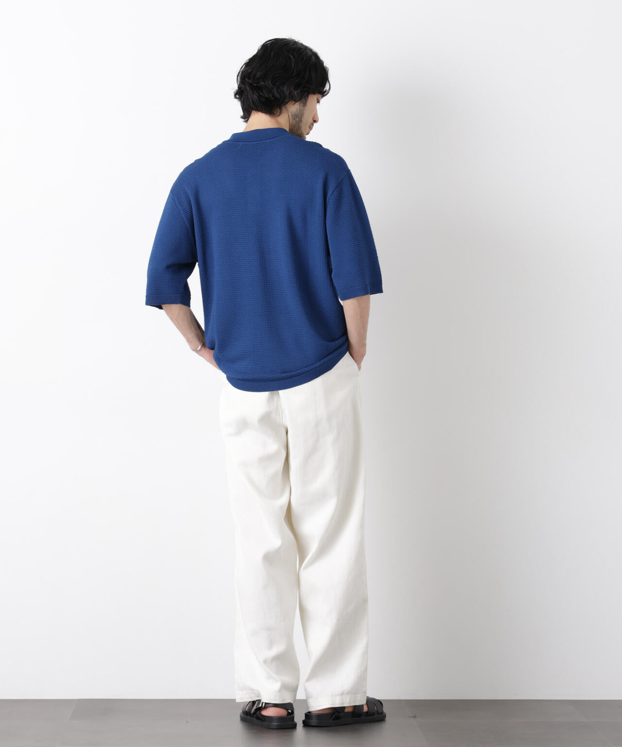 エアリードレープ ニットポロシャツ 半袖 6726122214