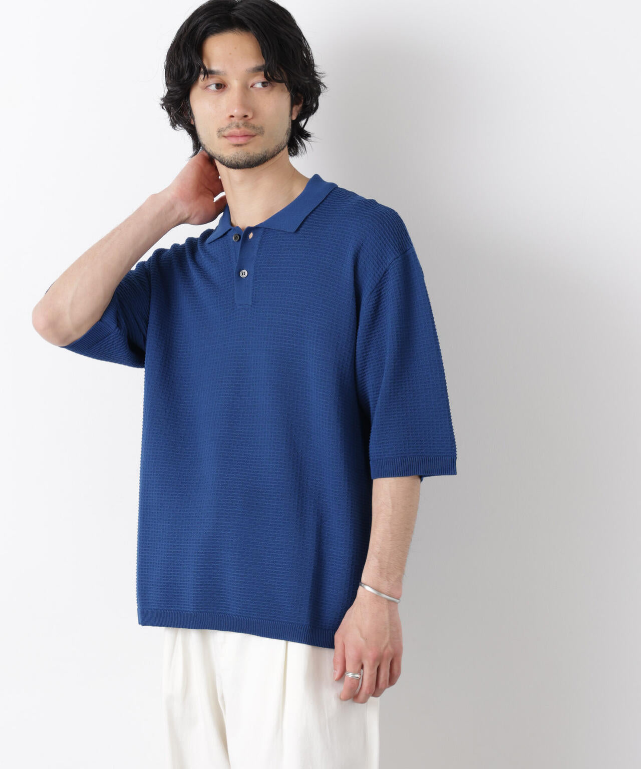 エアリードレープ ニットポロシャツ 半袖 6726122214