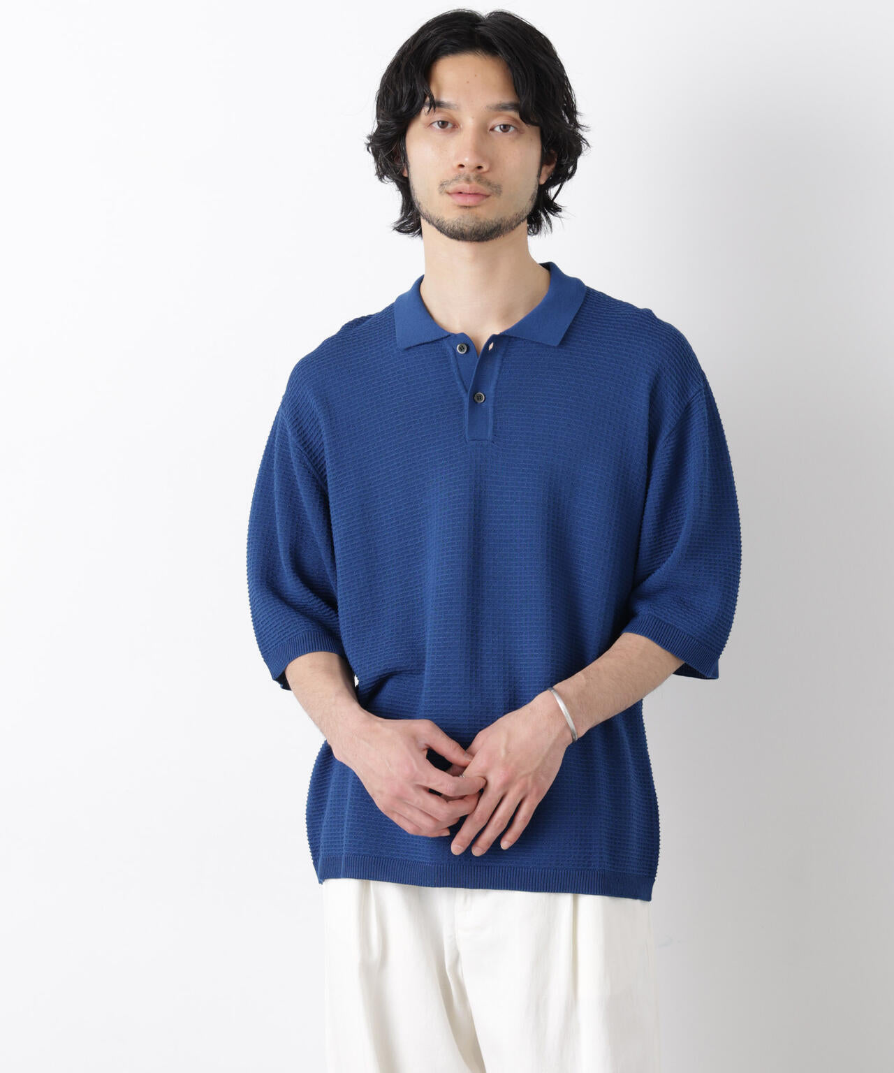 エアリードレープ ニットポロシャツ 半袖 6726122214