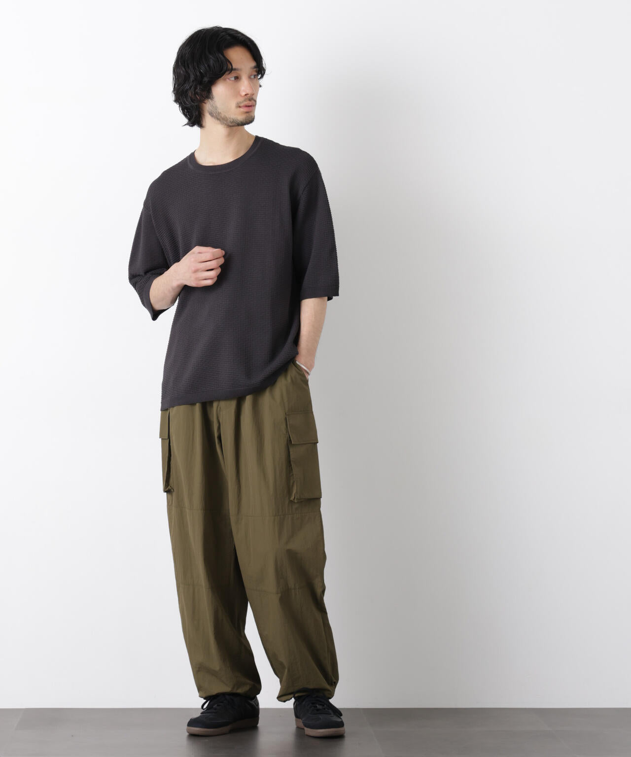 エアリードレープ ニットTシャツ 半袖 6726122215