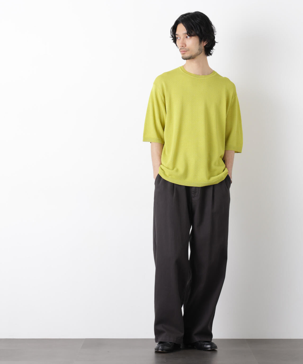 エアリードレープ ニットTシャツ 半袖 6726122215