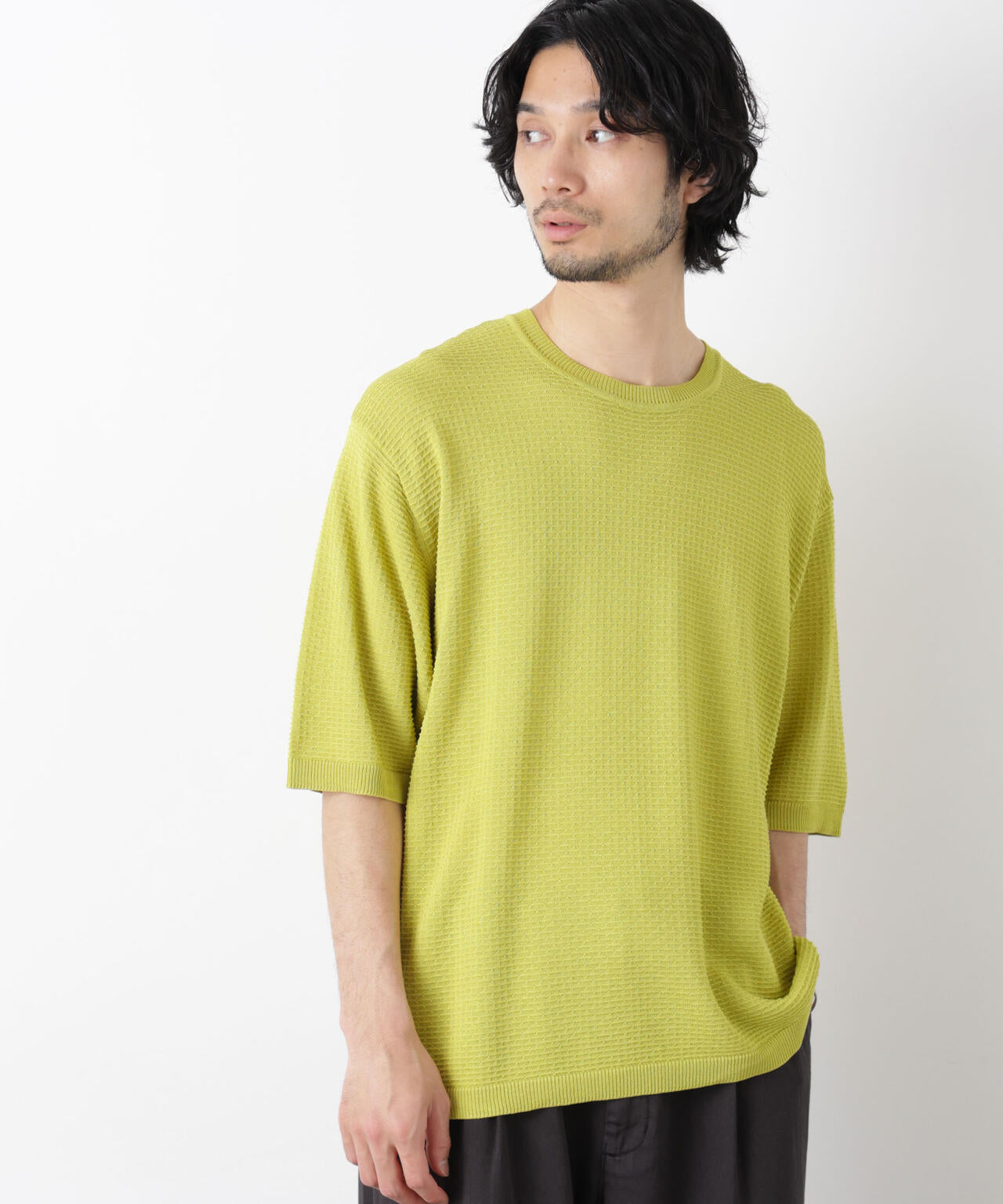 エアリードレープ ニットTシャツ 半袖 6726122215