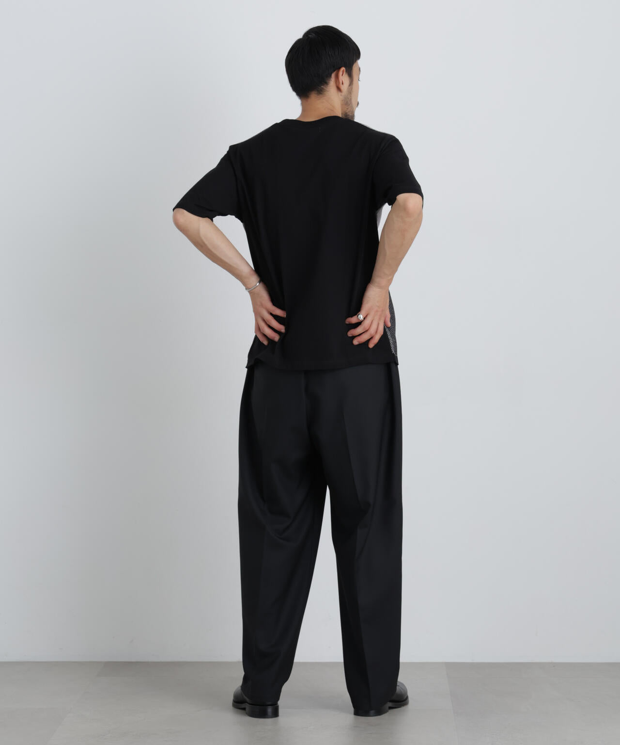 切替チェックニットTシャツ 半袖 6726122222