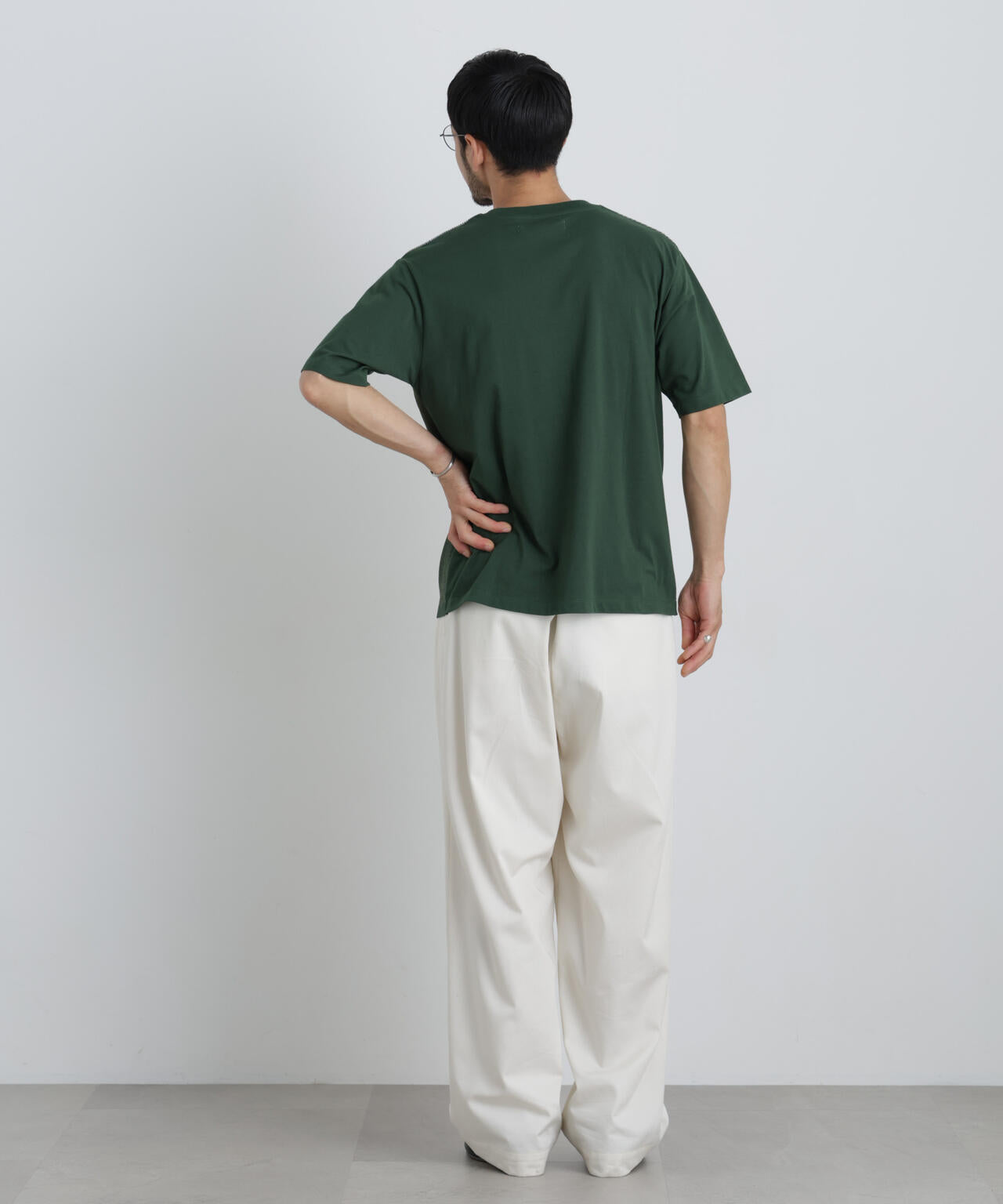 切替チェックニットTシャツ 半袖 6726122222