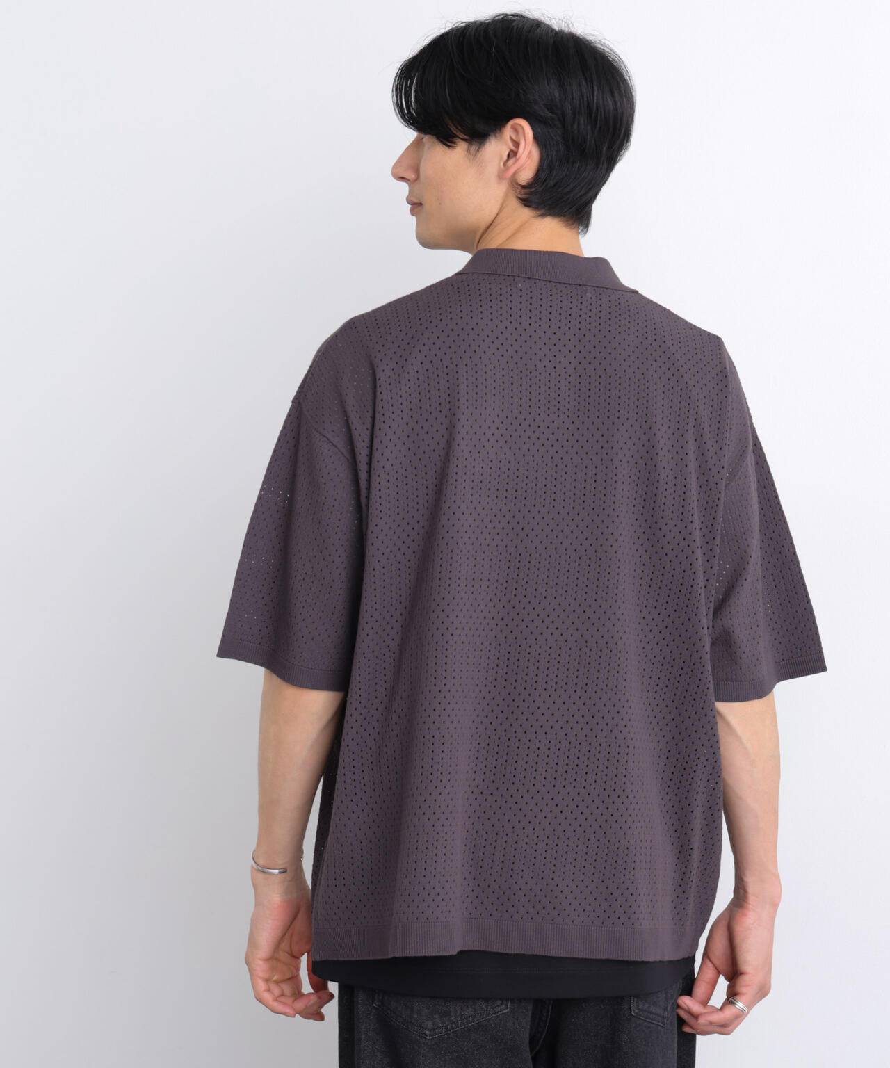 スキッパーテックニットポロシャツ/半袖 6726124219