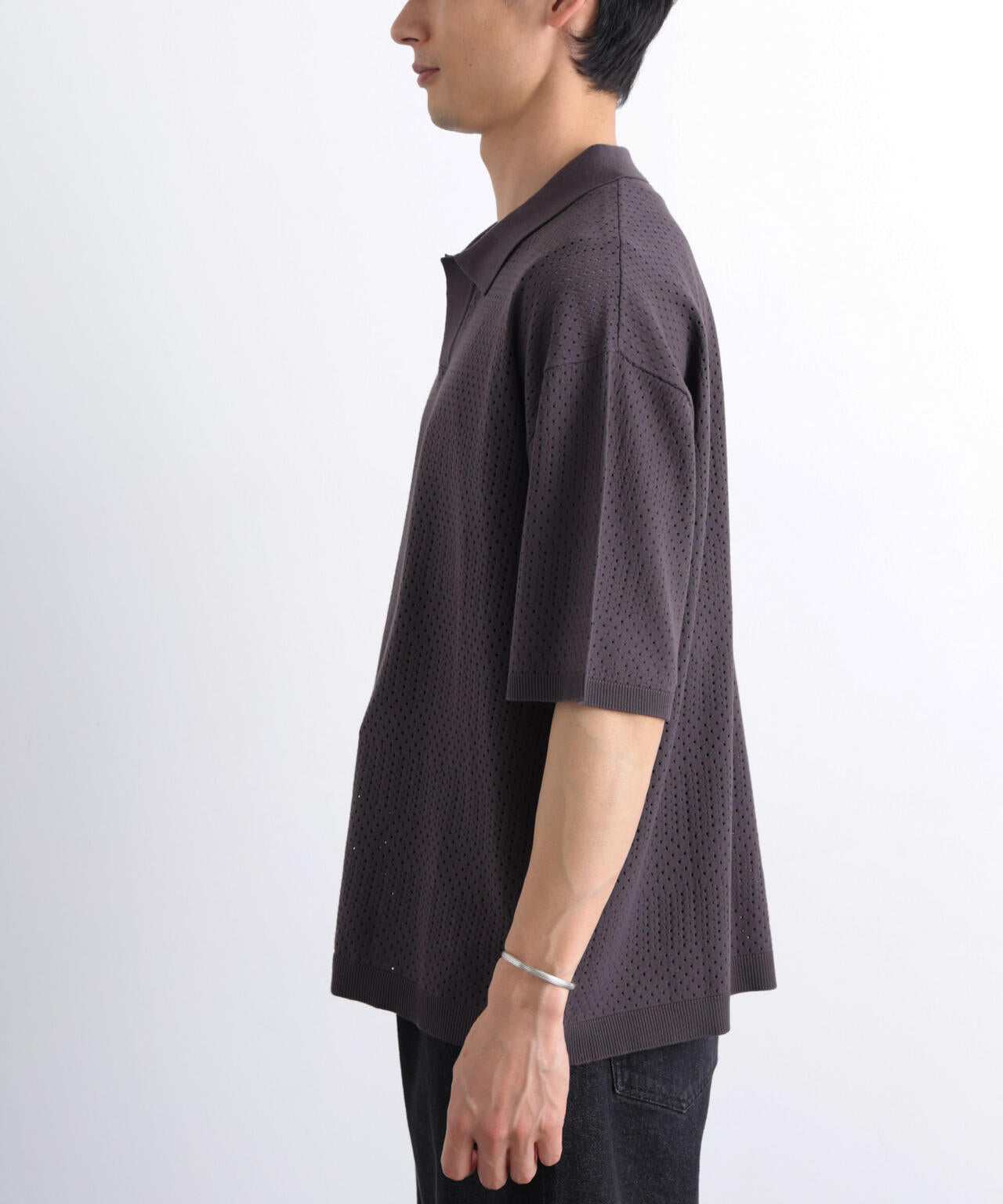 スキッパーテックニットポロシャツ/半袖 6726124219