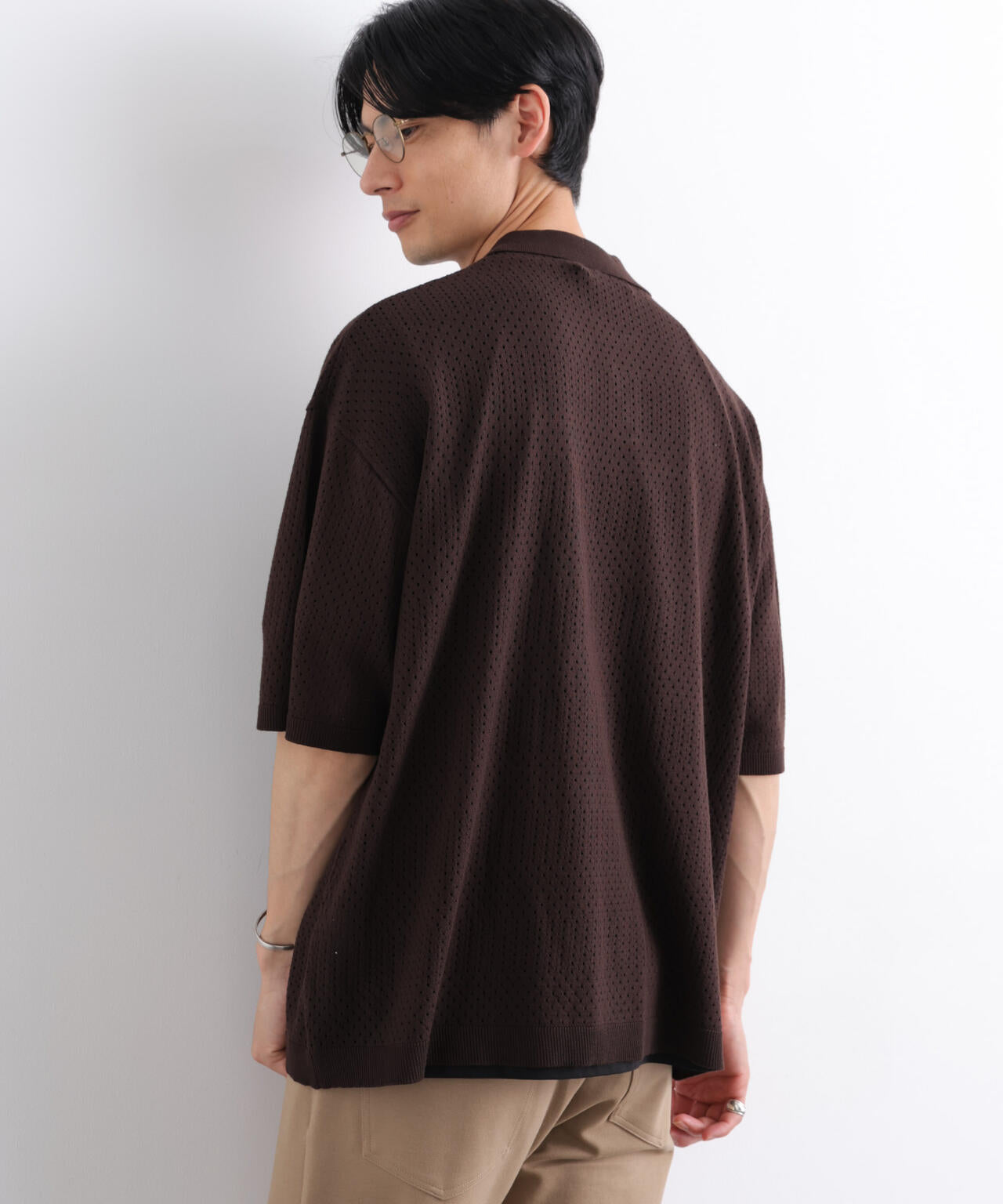 スキッパーテックニットポロシャツ/半袖 6726124219